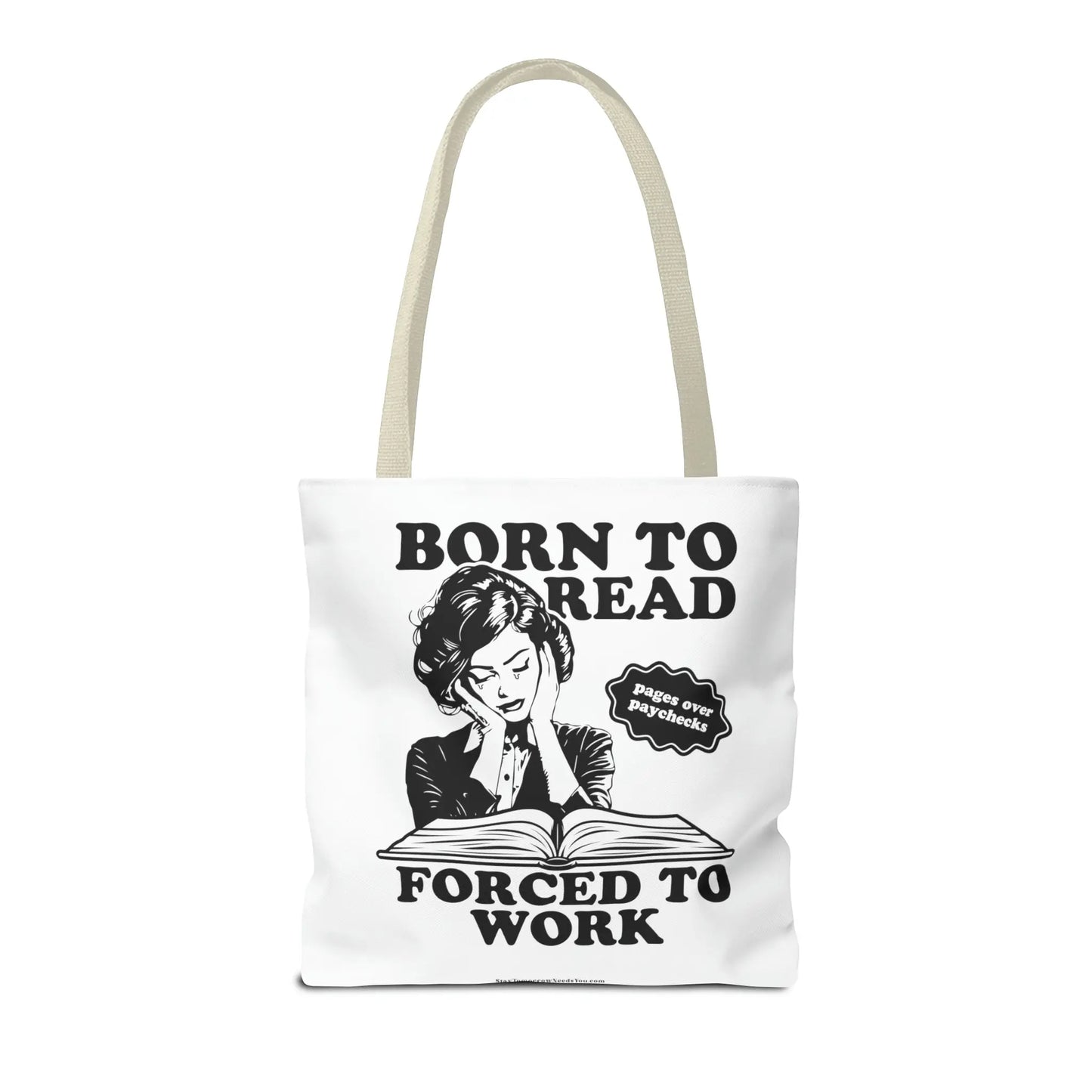 Born To Read Forced to Work Retro Tote Spicy Smut Tote Bookish Gift Dark Romantasy Reader Morally Grey Club Fiction Character Book Lover Mothers Day Gift Book Club Book Worm