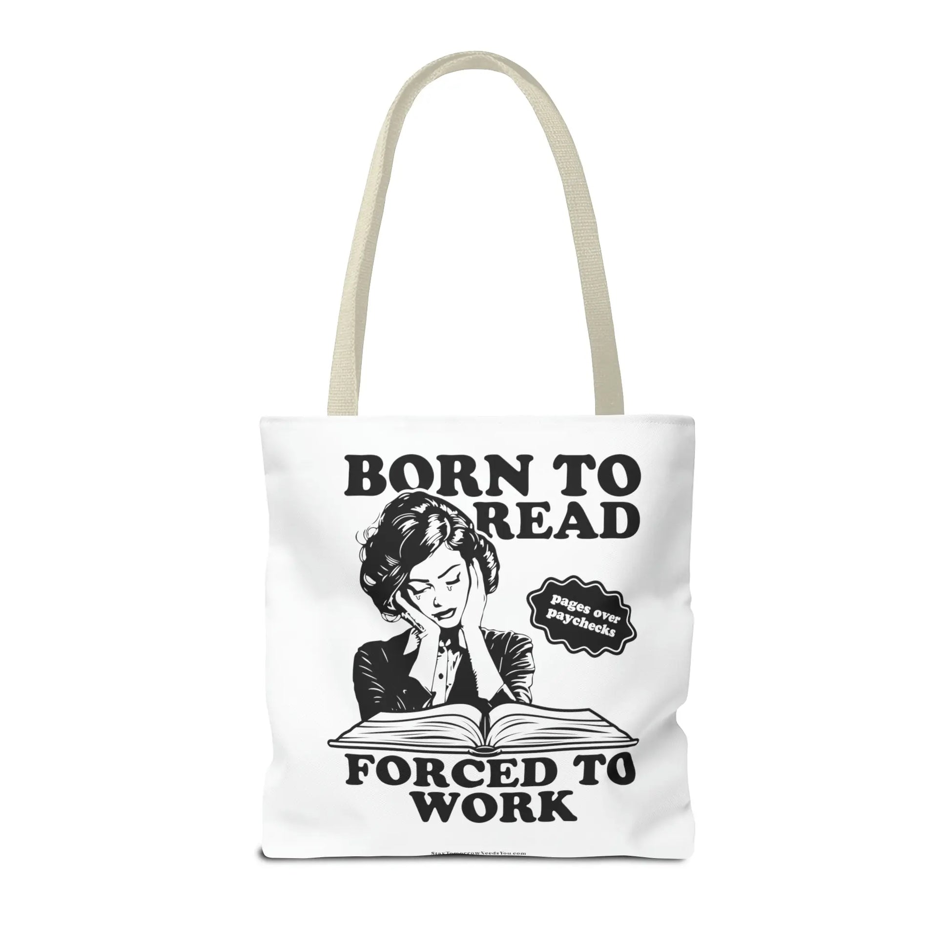 Born To Read Forced to Work Retro Tote Spicy Smut Tote Bookish Gift Dark Romantasy Reader Morally Grey Club Fiction Character Book Lover Mothers Day Gift Book Club Book Worm