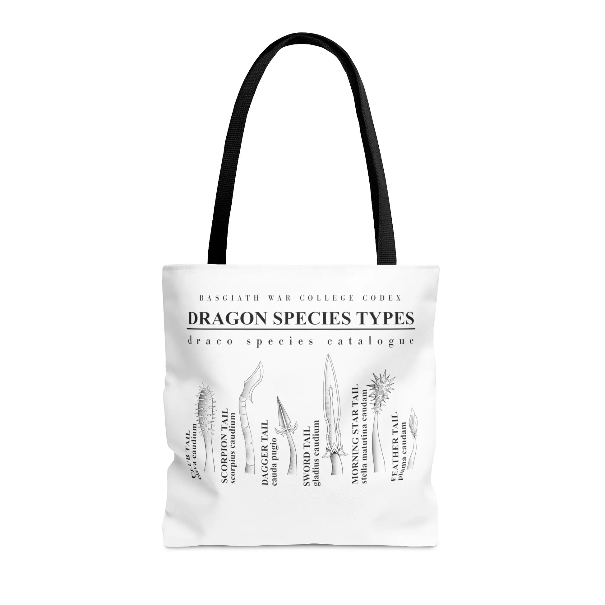 Fourth Wing Iron Flame Basgiath War College Codex of Dragon Species Tote | Inspired by Rebecca Yarros - Stay Tomorrow Needs You