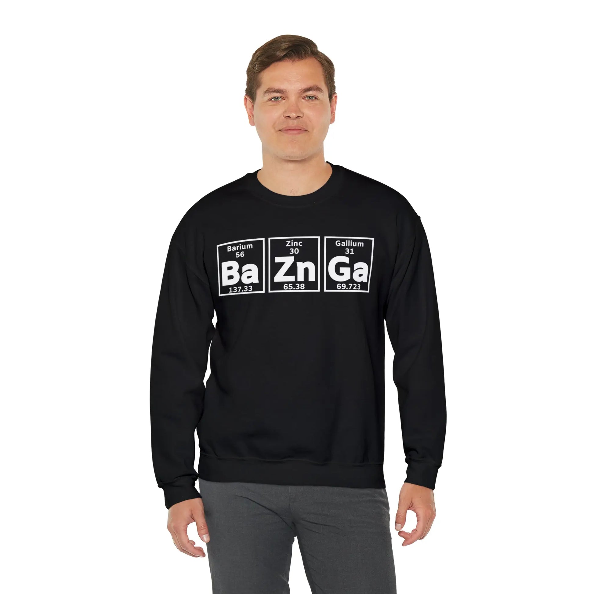 Geek Chic Big Bang Theory Sweatshirt - 'Ba Zn Ga' Periodic Table Printify