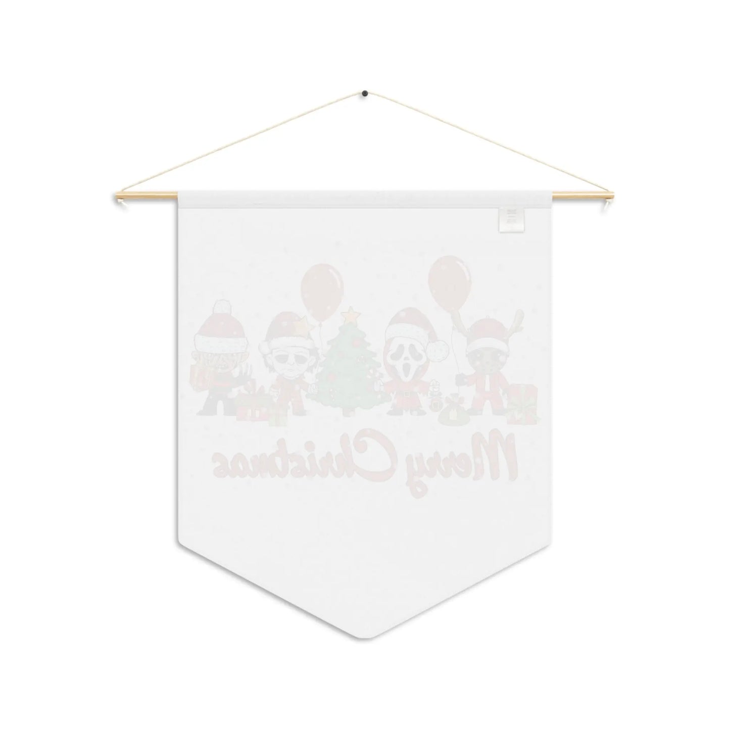 Merry Christmas Halloween Horror Movies Pennant Printify