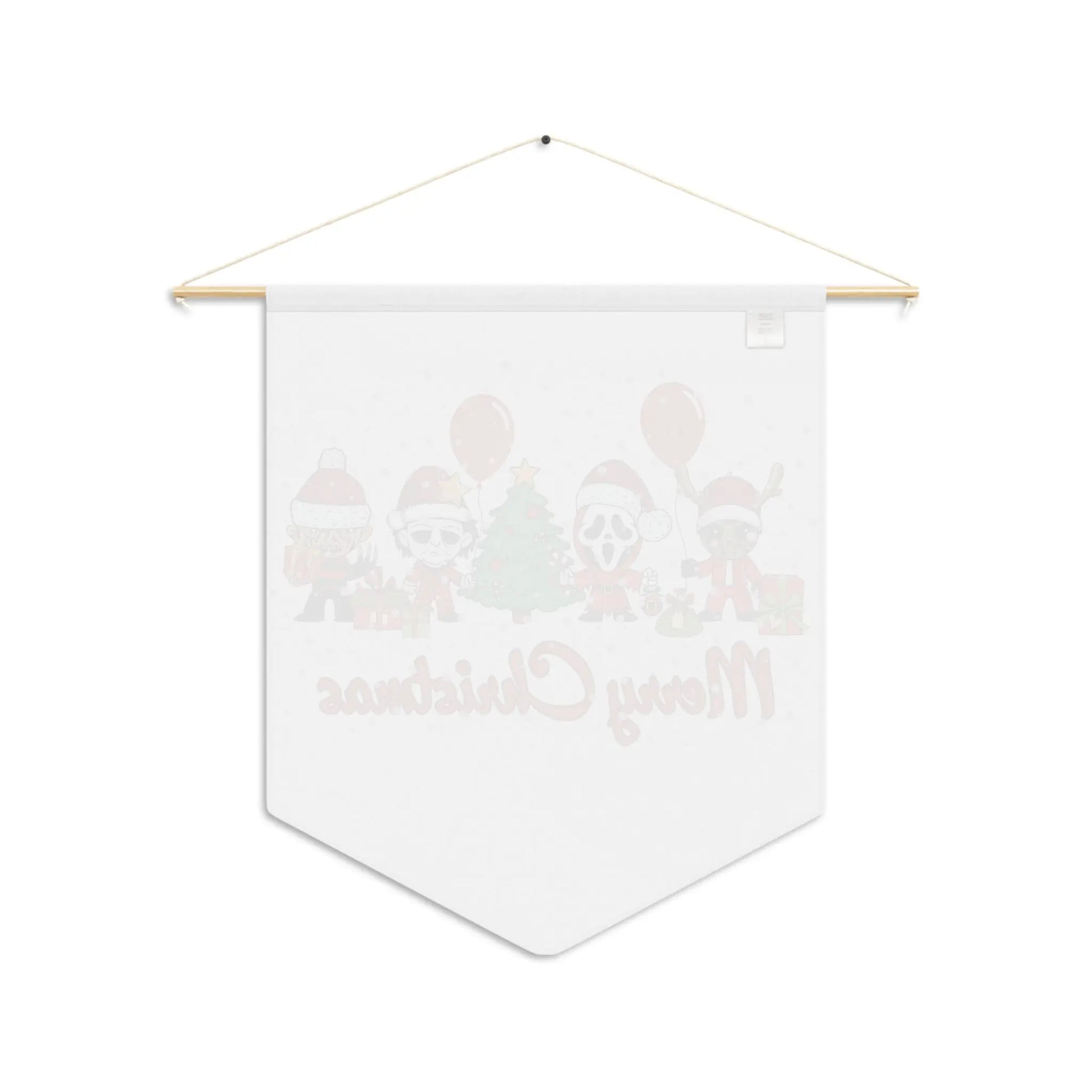 Merry Christmas Halloween Horror Movies Pennant Printify