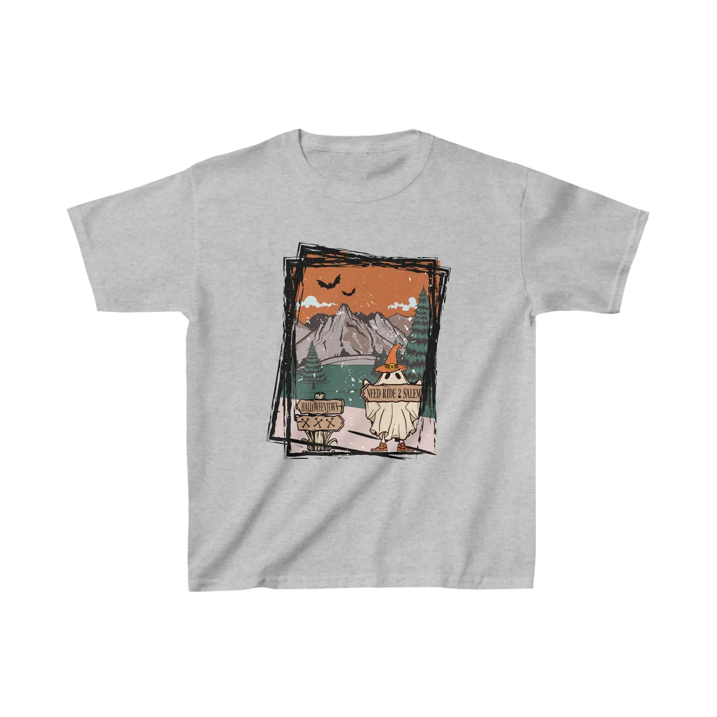 Kids Halloween Hitchhiking Ghost T Shirt Printify