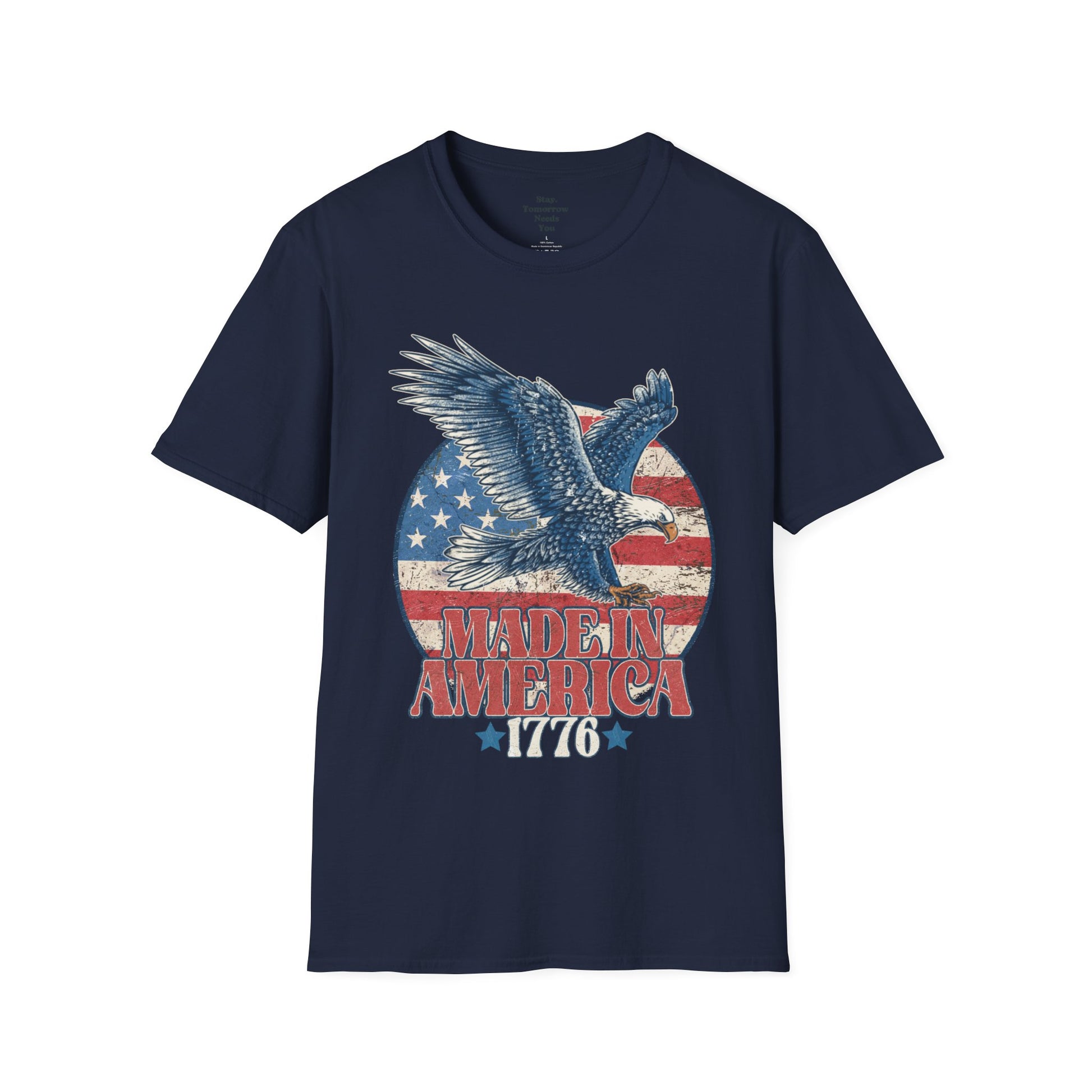 Retro 4th of July T shirt 2024 Distressed American Flag Eagle 1776 Made in America Vintage Patriotic America Freedom Fourth of July Independence Day T shirt - Stay Tomorrow Needs You Retro 4th of July T shirt 2024 Distressed American Flag Eagle 1776 Made in America Vintage Patriotic America Freedom Fourth of July Independence Day T shirt