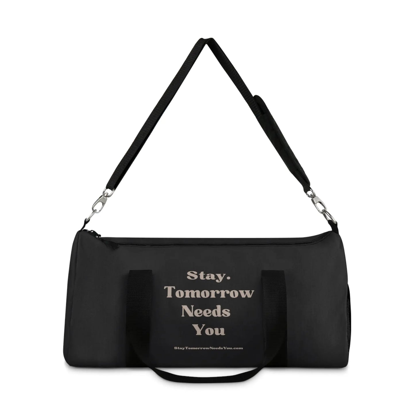 Stay Tomorrow Needs You Suicide Awareness Gym Duffel Bag - Carry your gear with style and spread mental health awareness. Stay motivated! Shop now