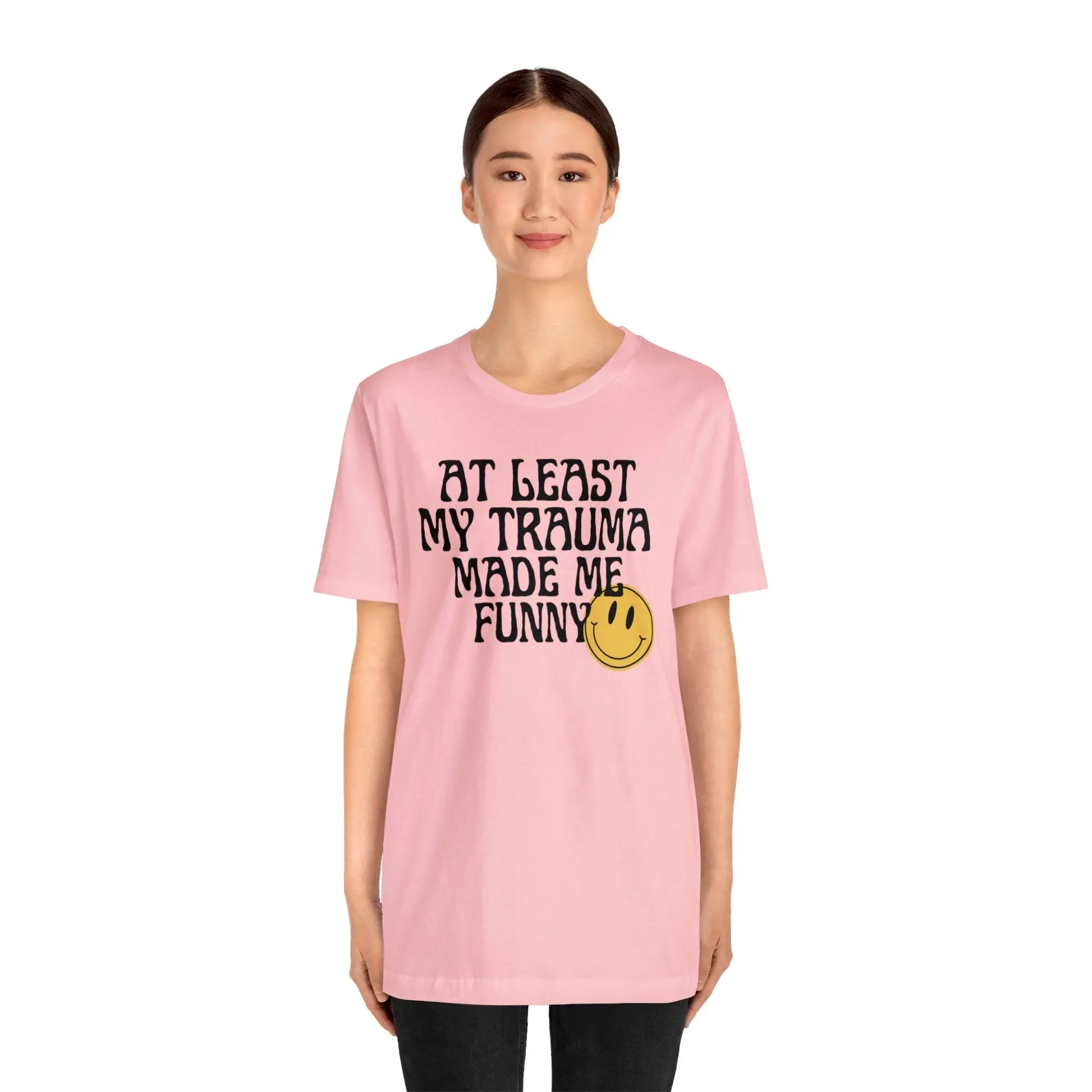 At Least My Trauma Made Me Funny Retro Boho Sarcastic T-Shirt