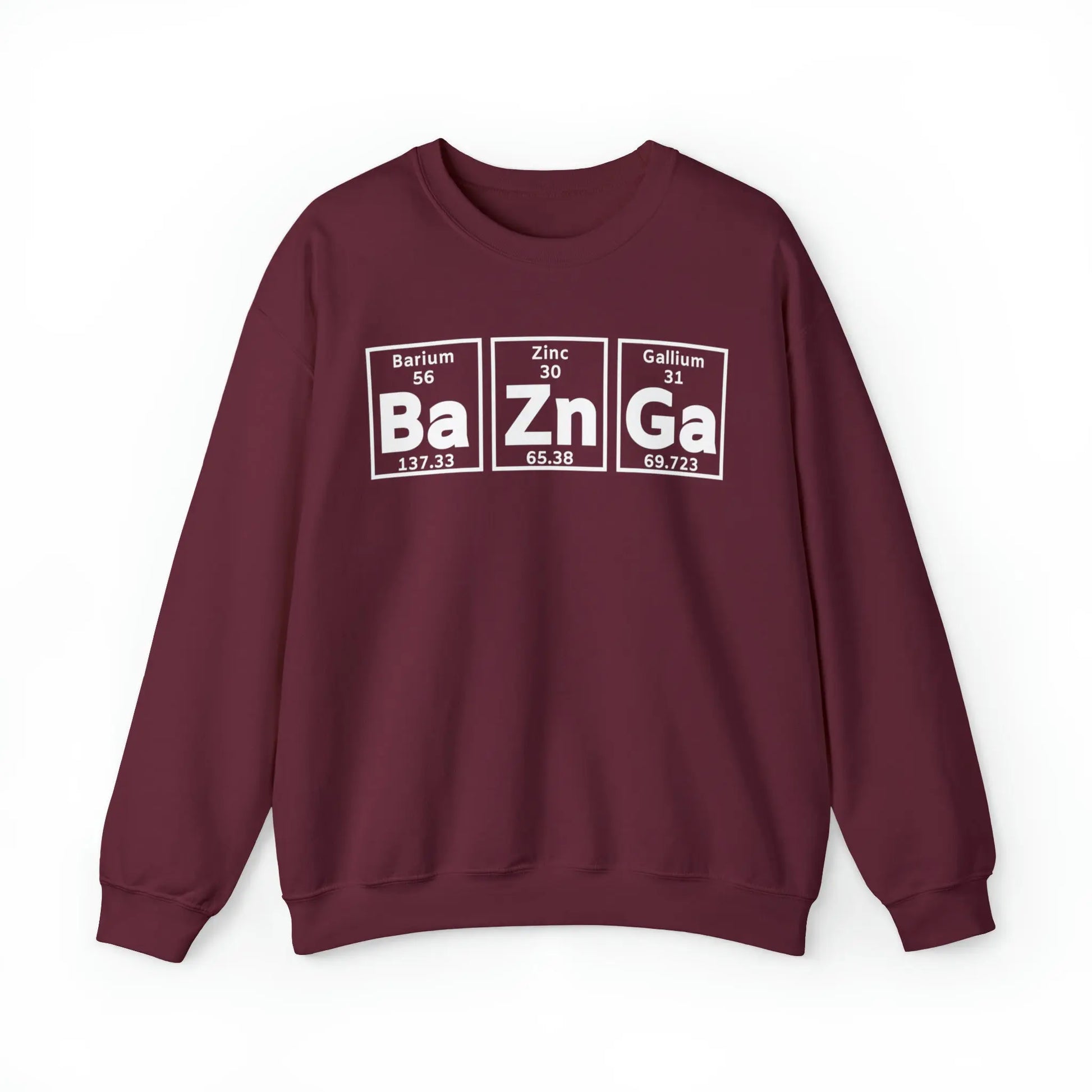 Geek Chic Big Bang Theory Sweatshirt - 'Ba Zn Ga' Periodic Table Printify