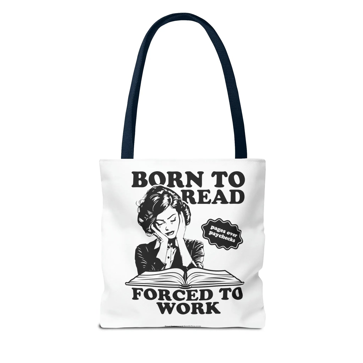 Born To Read Forced to Work Retro Tote Spicy Smut Tote Bookish Gift Dark Romantasy Reader Morally Grey Club Fiction Character Book Lover Mothers Day Gift Book Club Book Worm