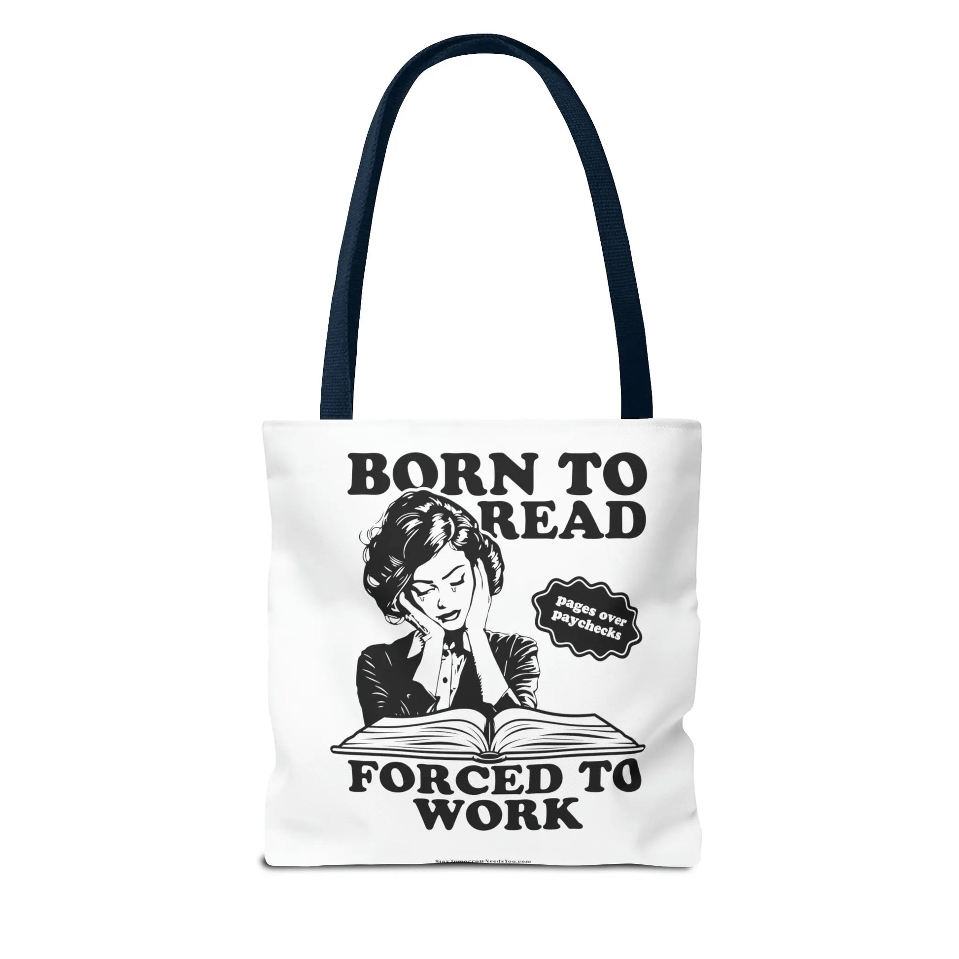 Born To Read Forced to Work Retro Tote Spicy Smut Tote Bookish Gift Dark Romantasy Reader Morally Grey Club Fiction Character Book Lover Mothers Day Gift Book Club Book Worm