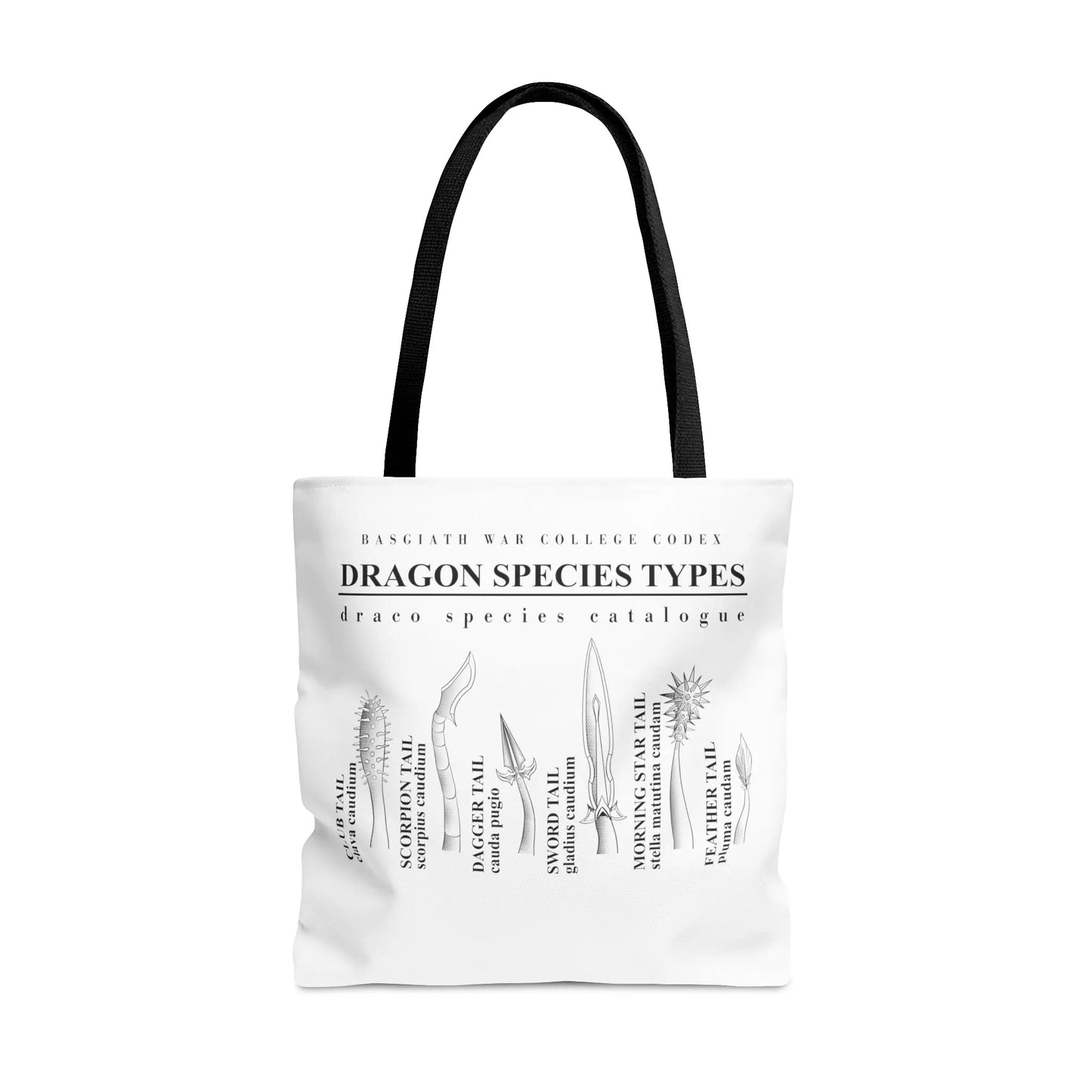 Fourth Wing Iron Flame Basgiath War College Codex of Dragon Species Tote | Inspired by Rebecca Yarros - Stay Tomorrow Needs You
