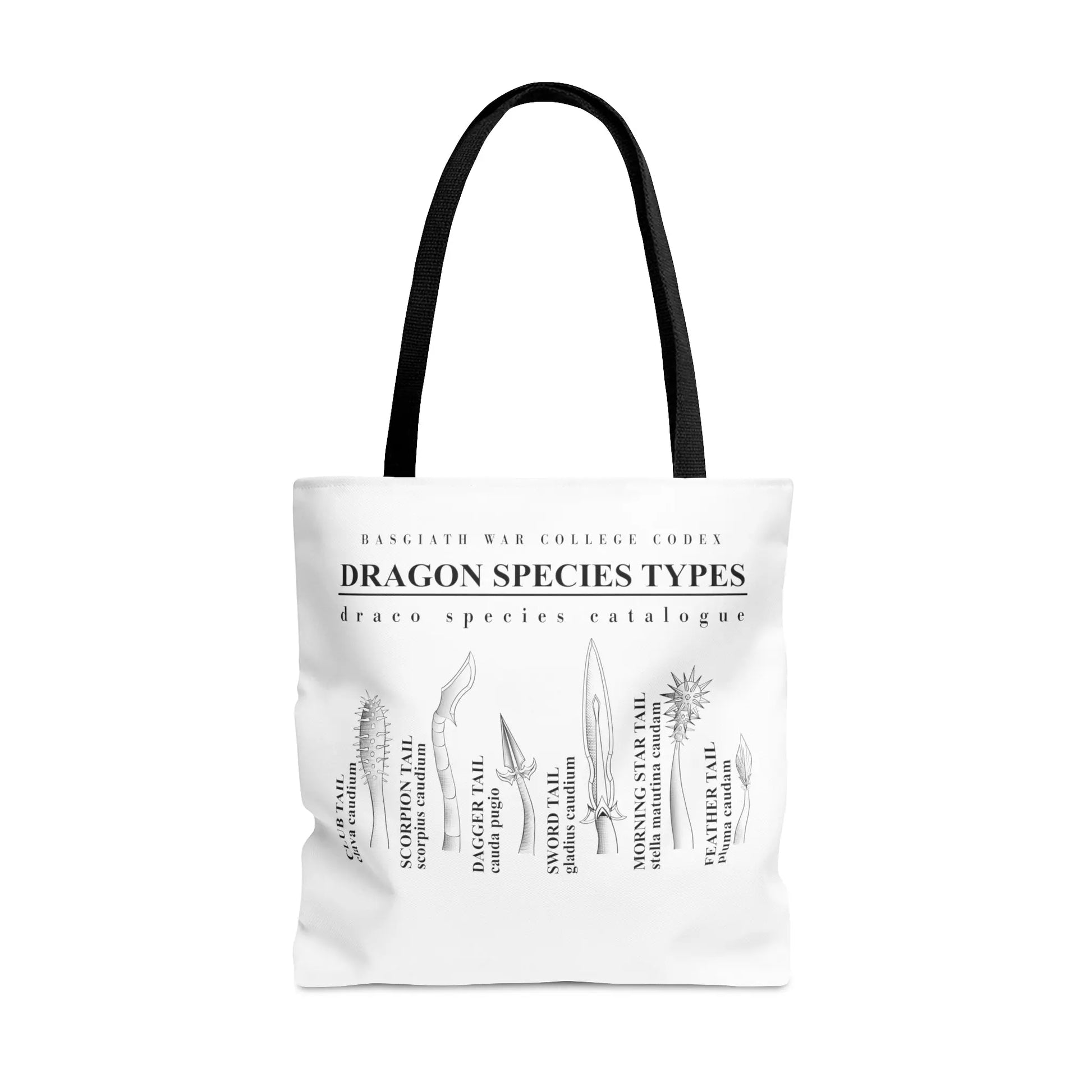 Fourth Wing Iron Flame Basgiath War College Codex of Dragon Species Tote | Inspired by Rebecca Yarros - Stay Tomorrow Needs You