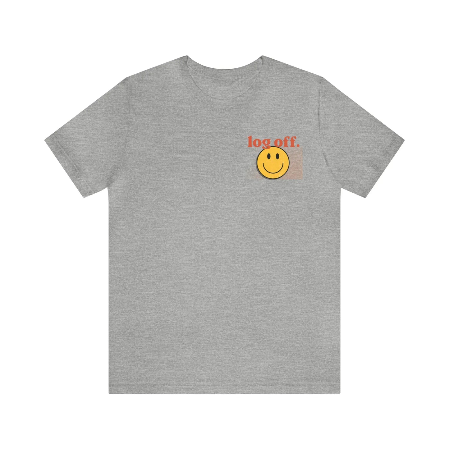Stay Present with Retro 'Log Off' Smiley Face T-Shirt - papercraneco