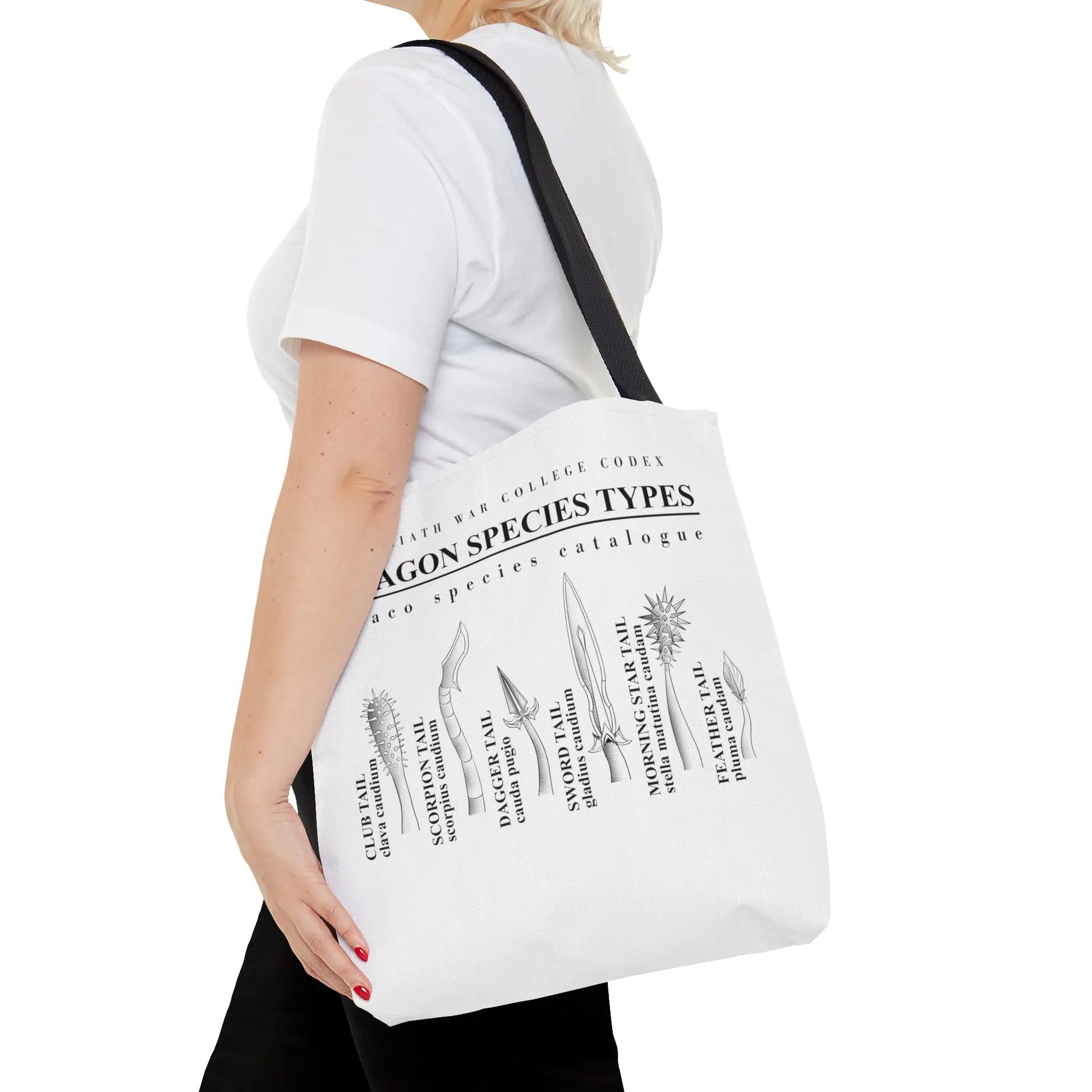 Fourth Wing Iron Flame Basgiath War College Codex of Dragon Species Tote | Inspired by Rebecca Yarros - Stay Tomorrow Needs You