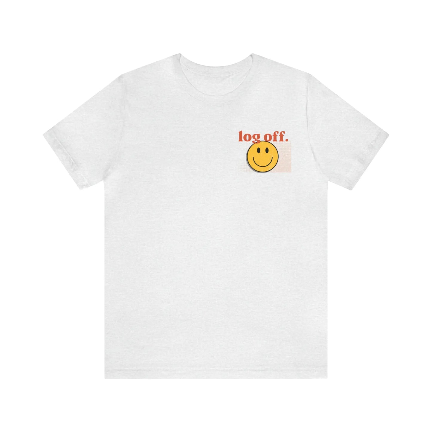 Stay Present with Retro 'Log Off' Smiley Face T-Shirt - papercraneco