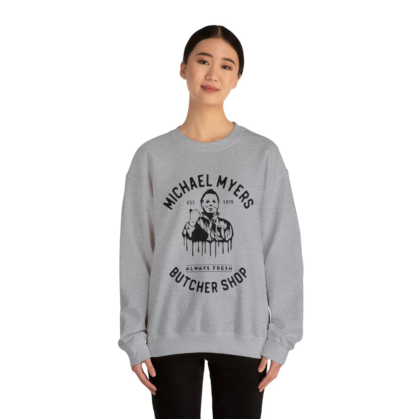 Halloween Michael Myers Butcher Shop Sweatshirt Printify