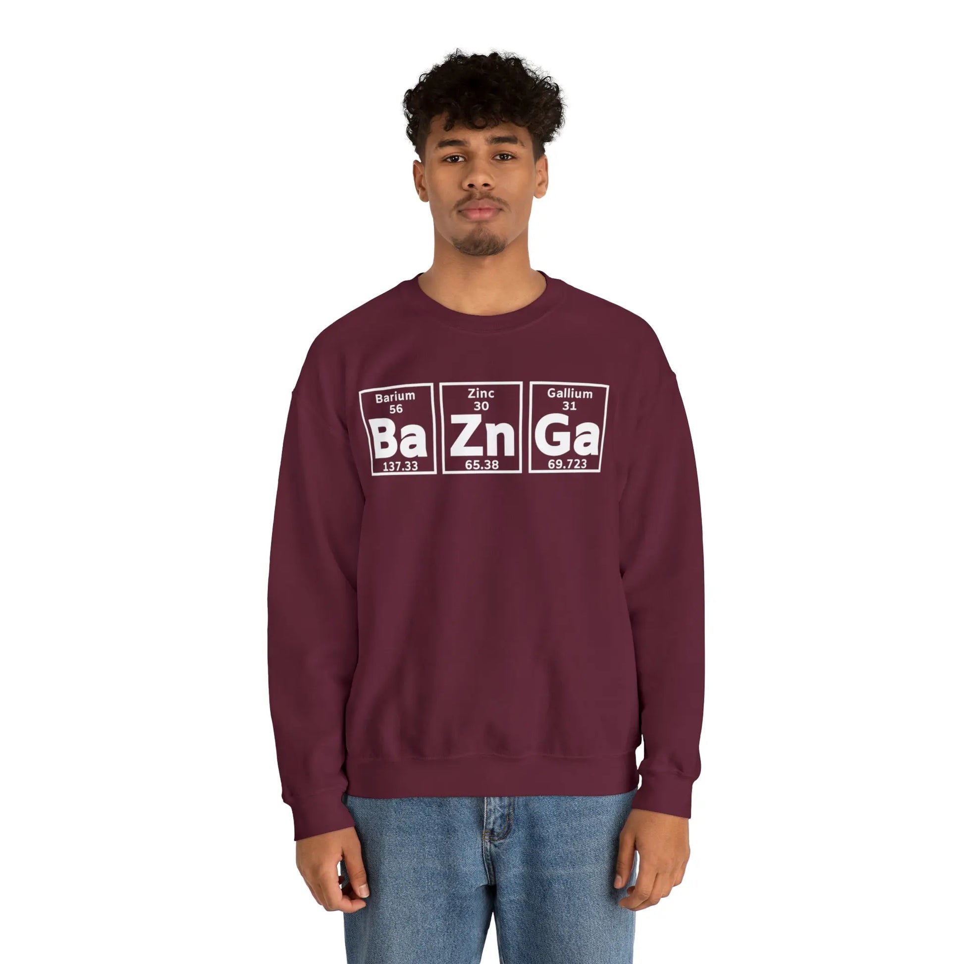 Geek Chic Big Bang Theory Sweatshirt - 'Ba Zn Ga' Periodic Table Printify