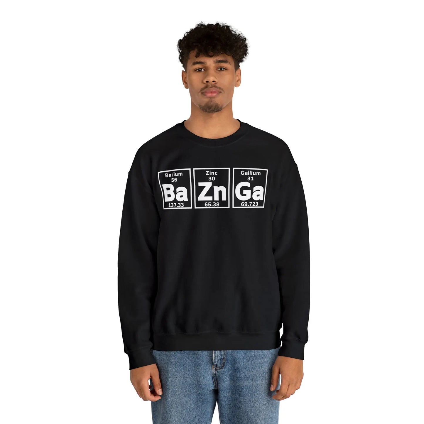 Geek Chic Big Bang Theory Sweatshirt - 'Ba Zn Ga' Periodic Table Printify