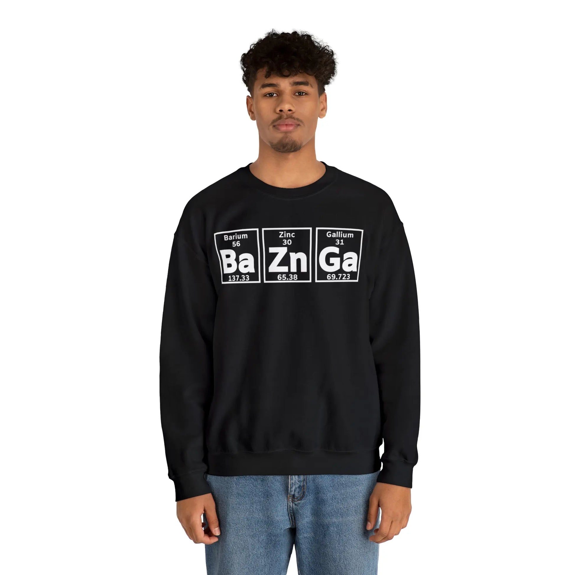 Geek Chic Big Bang Theory Sweatshirt - 'Ba Zn Ga' Periodic Table Printify