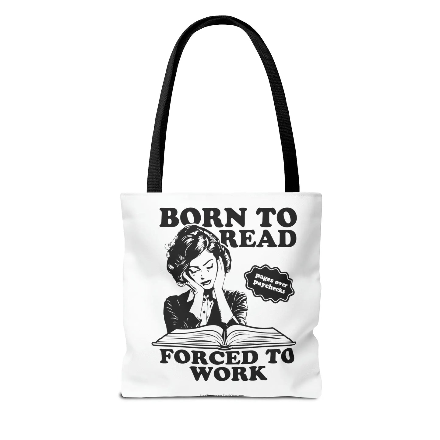 Born To Read Forced to Work Retro Tote Spicy Smut Tote Bookish Gift Dark Romantasy Reader Morally Grey Club Fiction Character Book Lover Mothers Day Gift Book Club Book Worm