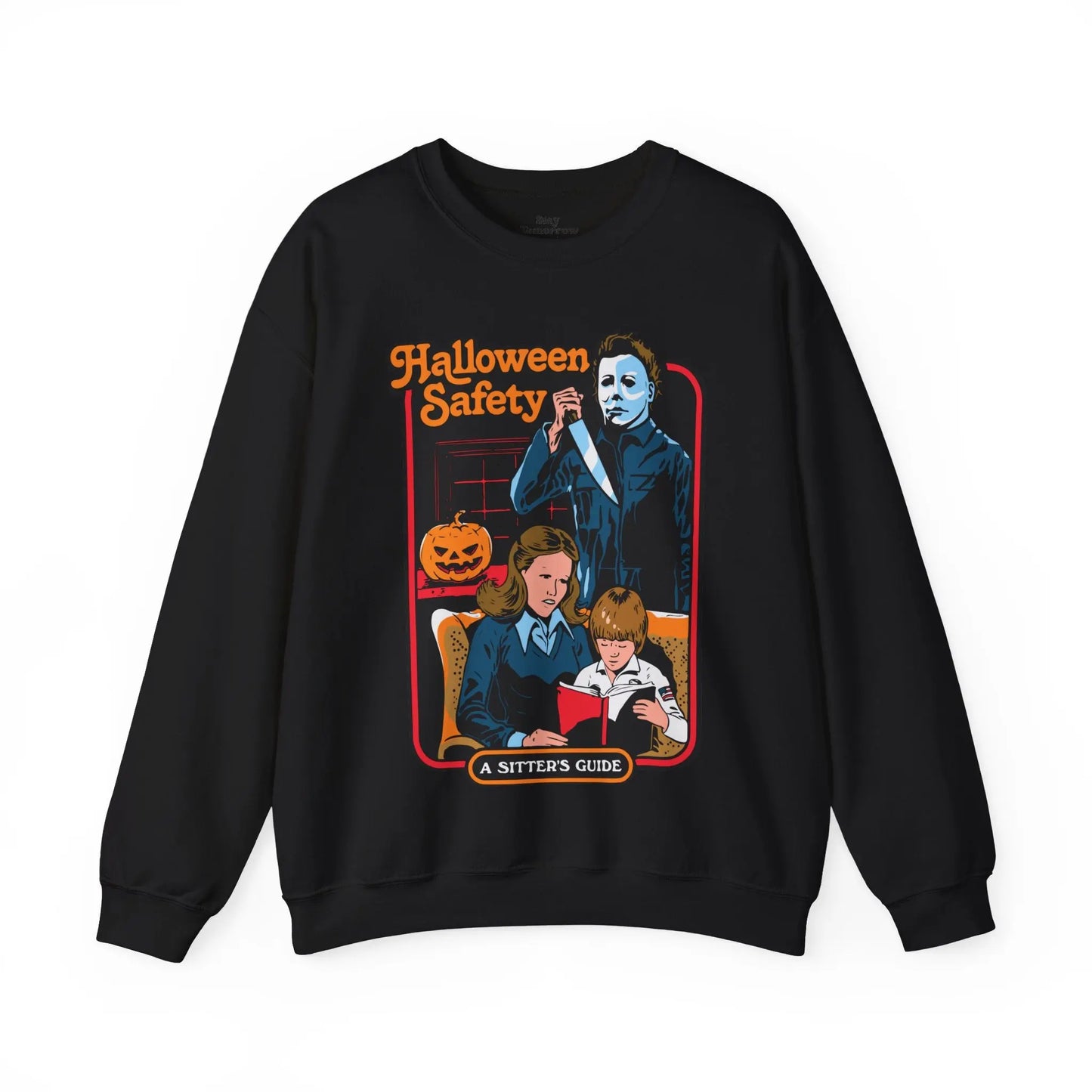Michael Myers 'Halloween Safety Sitters Guide' Retro Sweatshirt Halloween 2024 Vintage