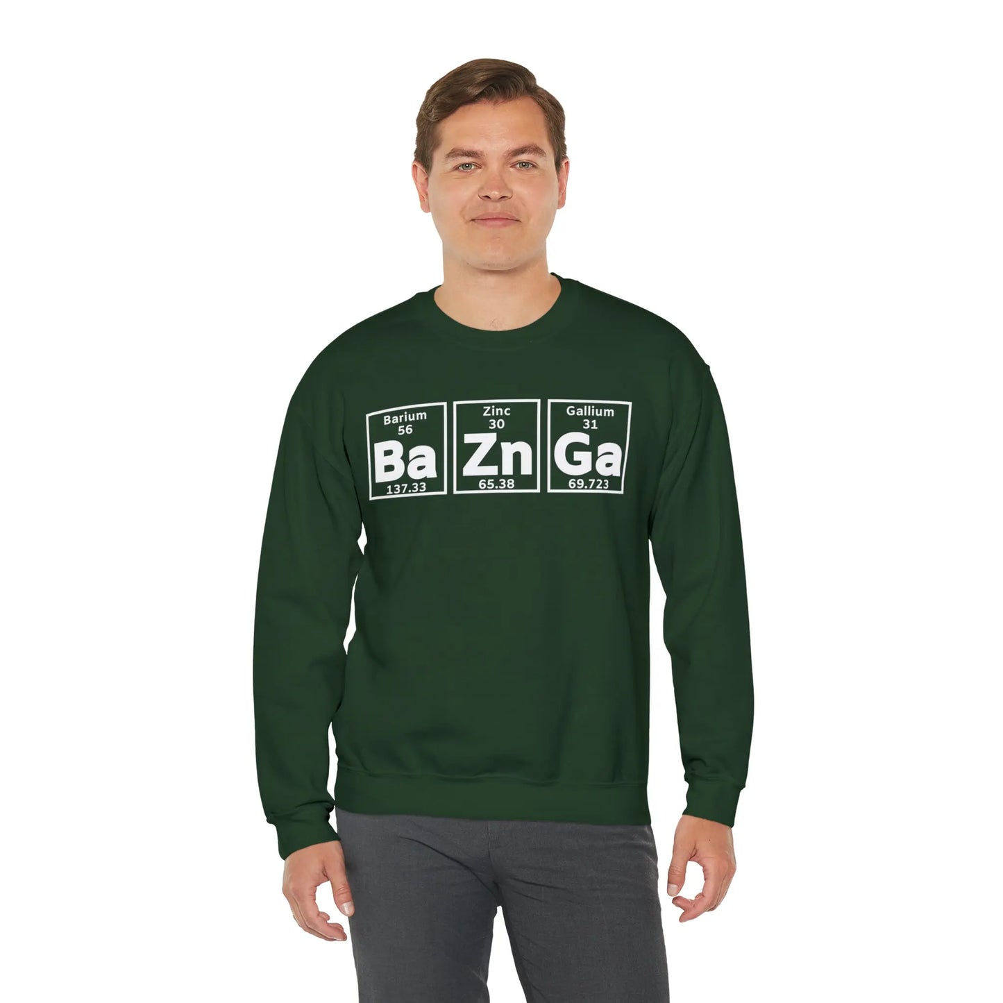 Geek Chic Big Bang Theory Sweatshirt - 'Ba Zn Ga' Periodic Table Printify