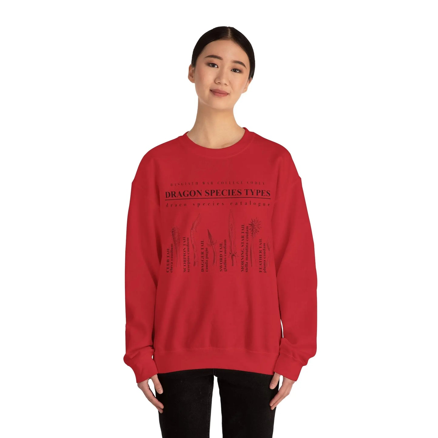 Fourth Wing Iron Flame Basgiath War College Codex of Dragon Species Sweatshirt | Inspired by Rebecca Yarros Printify