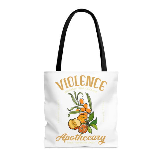 Fourth Wing Iron Flame Vintage-Style Violence Basgiath War College Apothecary Tote Bag | Inspired by Rebecca Yarros - Stay Tomorrow Needs You