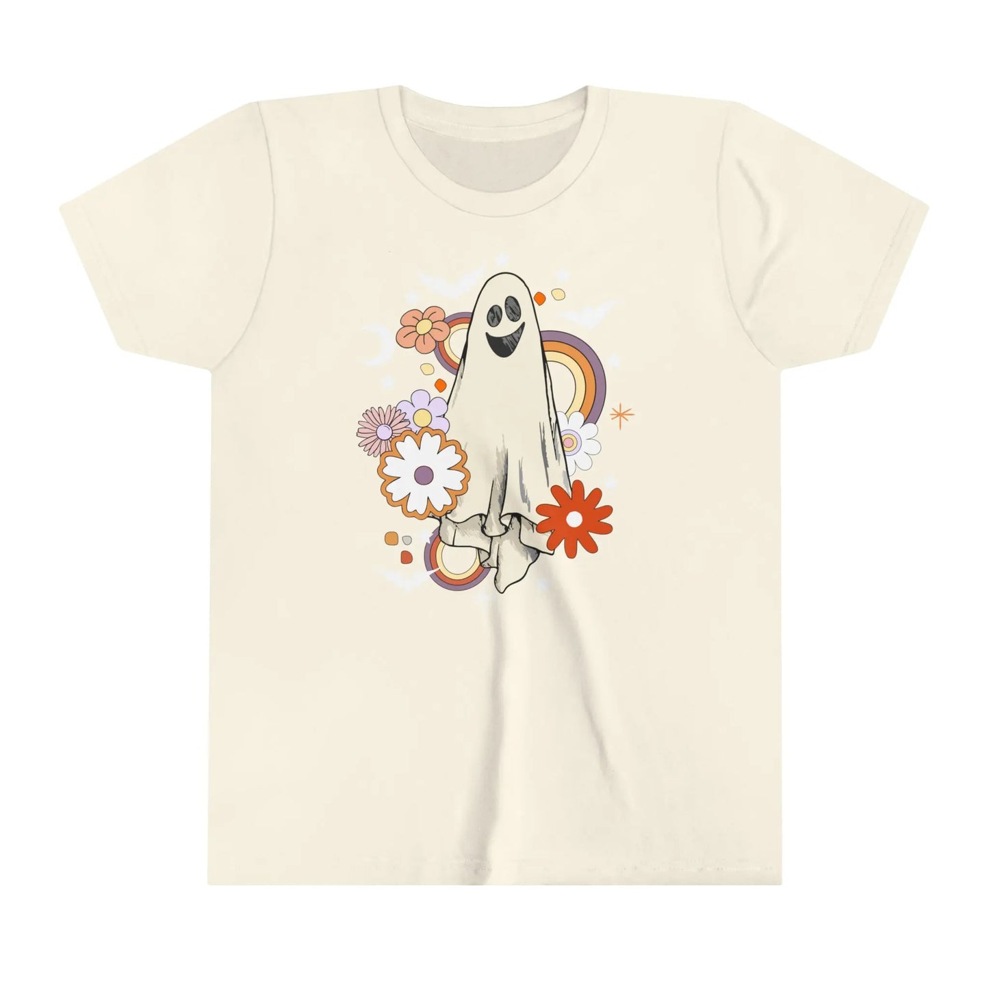Kids Vintage Retro Flower Ghost T-Shirt Printify