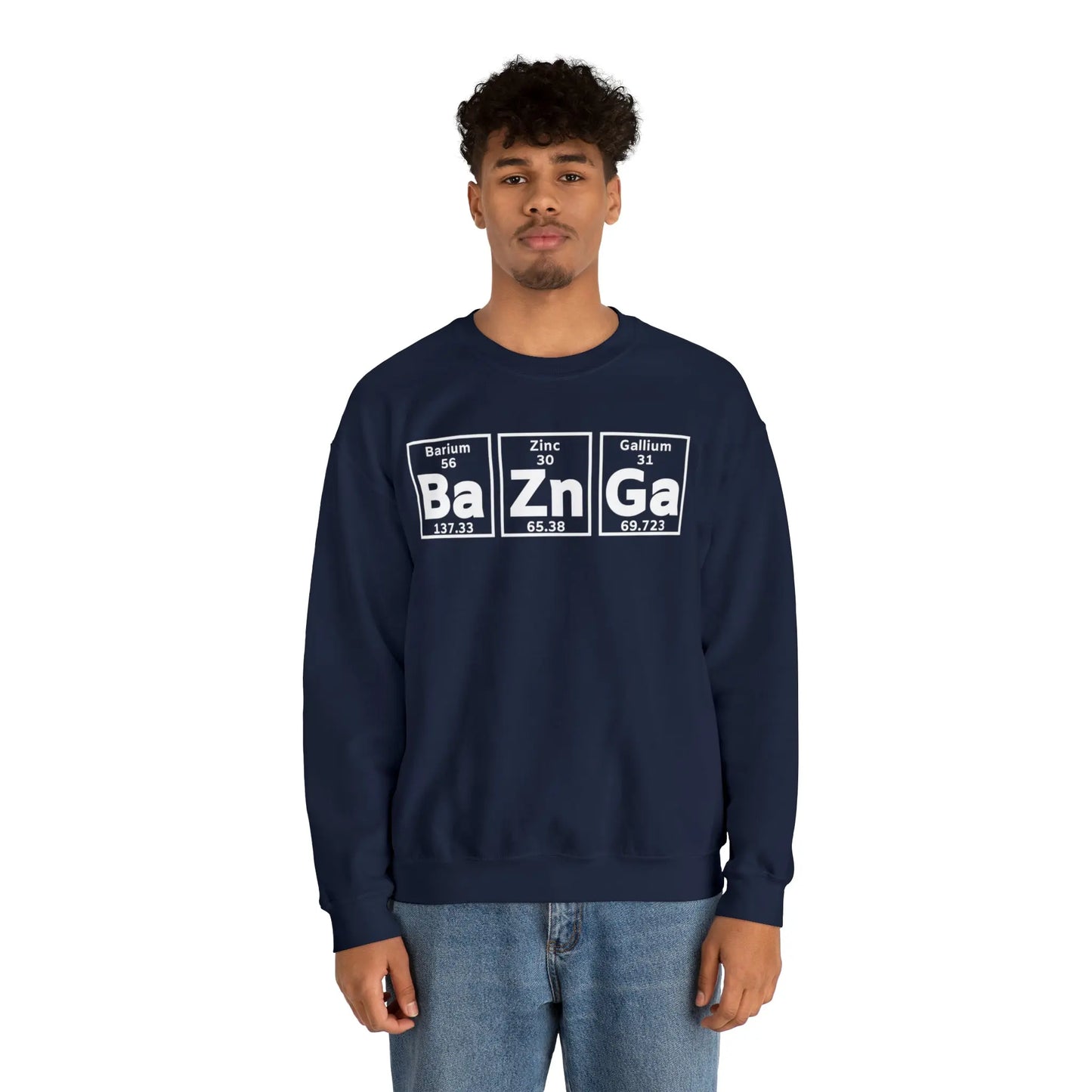 Geek Chic Big Bang Theory Sweatshirt - 'Ba Zn Ga' Periodic Table Printify