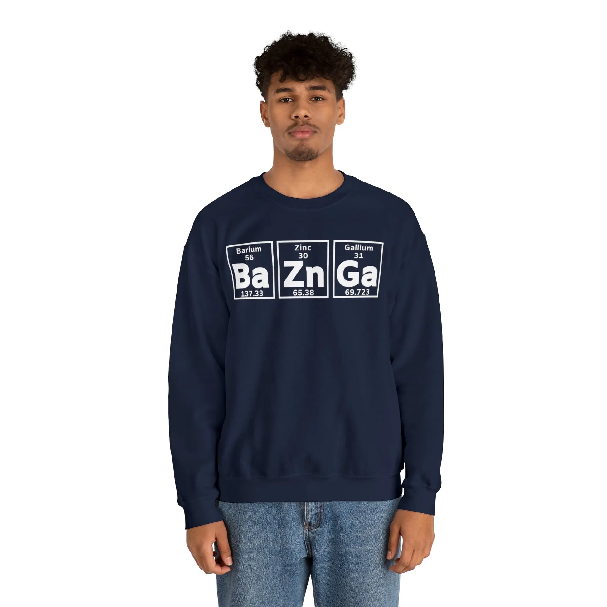 Geek Chic Big Bang Theory Sweatshirt - 'Ba Zn Ga' Periodic Table Printify