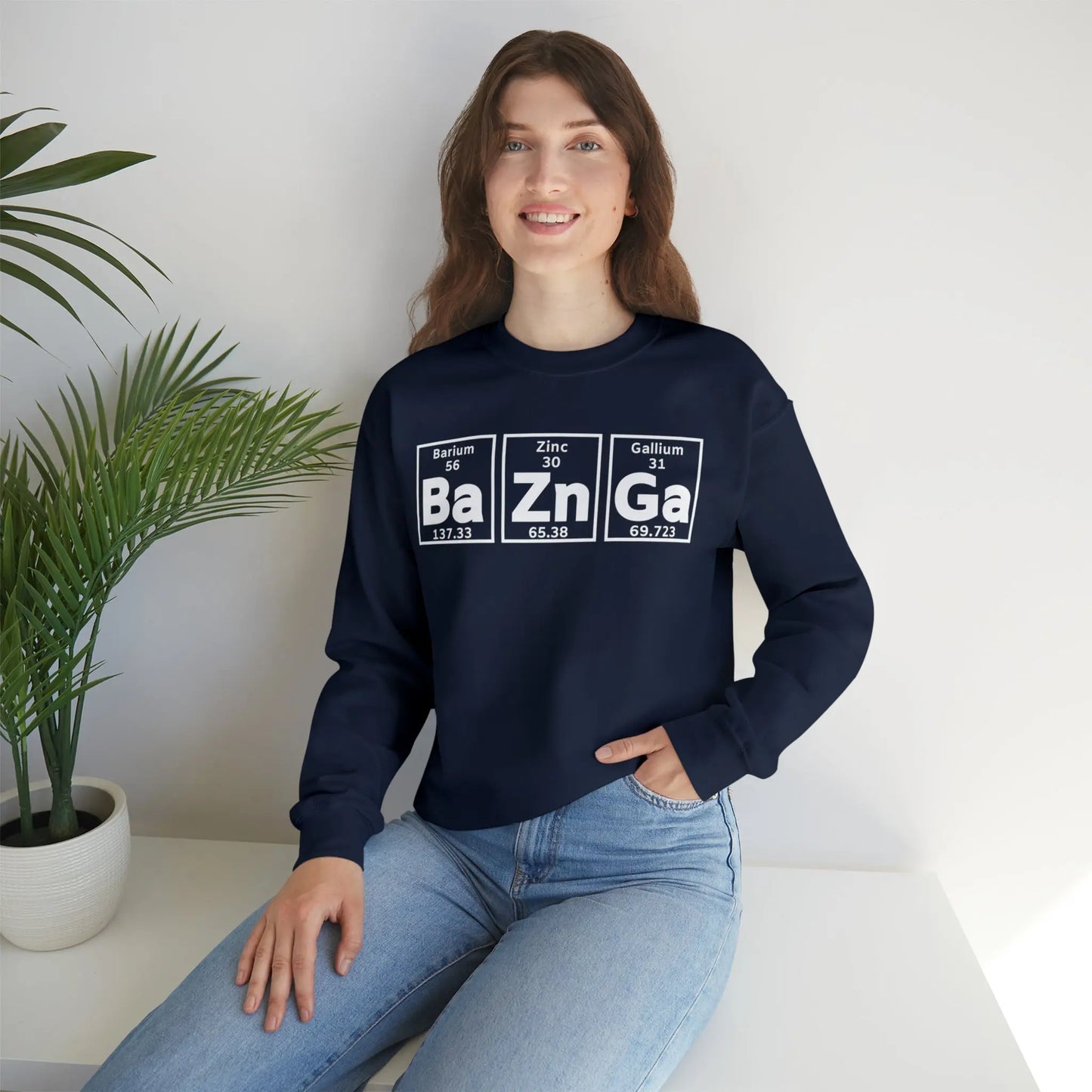 Geek Chic Big Bang Theory Sweatshirt - 'Ba Zn Ga' Periodic Table Printify