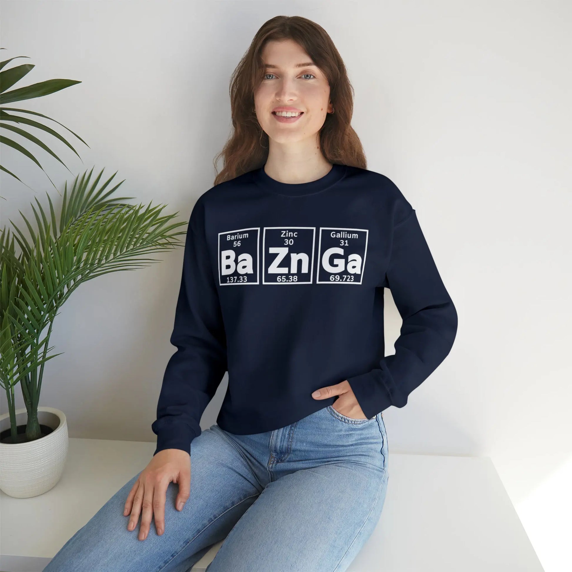 Geek Chic Big Bang Theory Sweatshirt - 'Ba Zn Ga' Periodic Table Printify