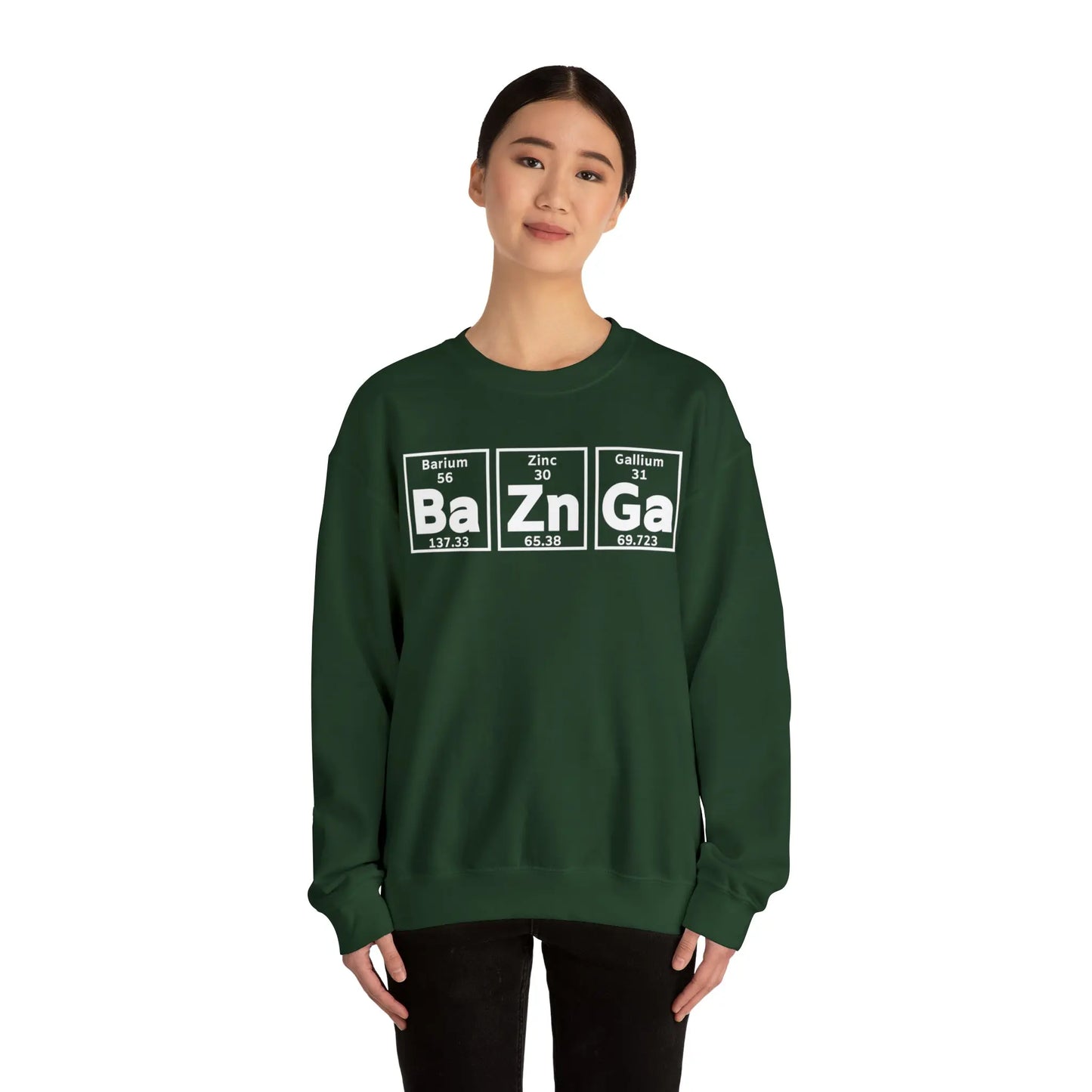 Geek Chic Big Bang Theory Sweatshirt - 'Ba Zn Ga' Periodic Table Printify