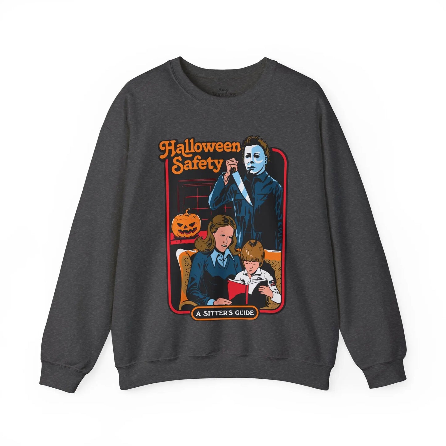 Michael Myers 'Halloween Safety Sitters Guide' Retro Sweatshirt Halloween 2024 Vintage