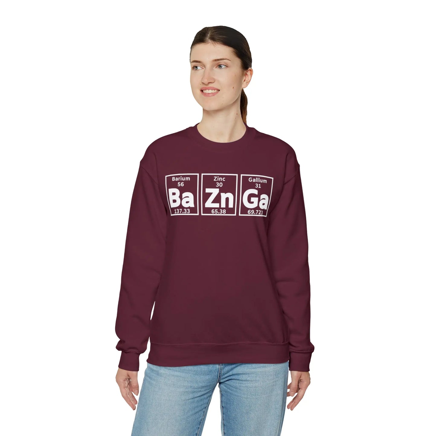 Geek Chic Big Bang Theory Sweatshirt - 'Ba Zn Ga' Periodic Table Printify