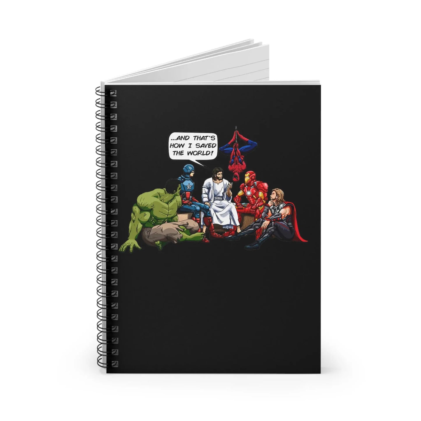 That's How I Saved The World Jesus Superheroes Funny Christian Jesus Easter Kids Superhero Spiral Notebook Journal Ruled Line - Stay Tomorrow Needs You That's How I Saved The World Jesus Superheroes Funny Christian Jesus Easter Kids Superhero Spiral Notebook Journal Ruled Line
