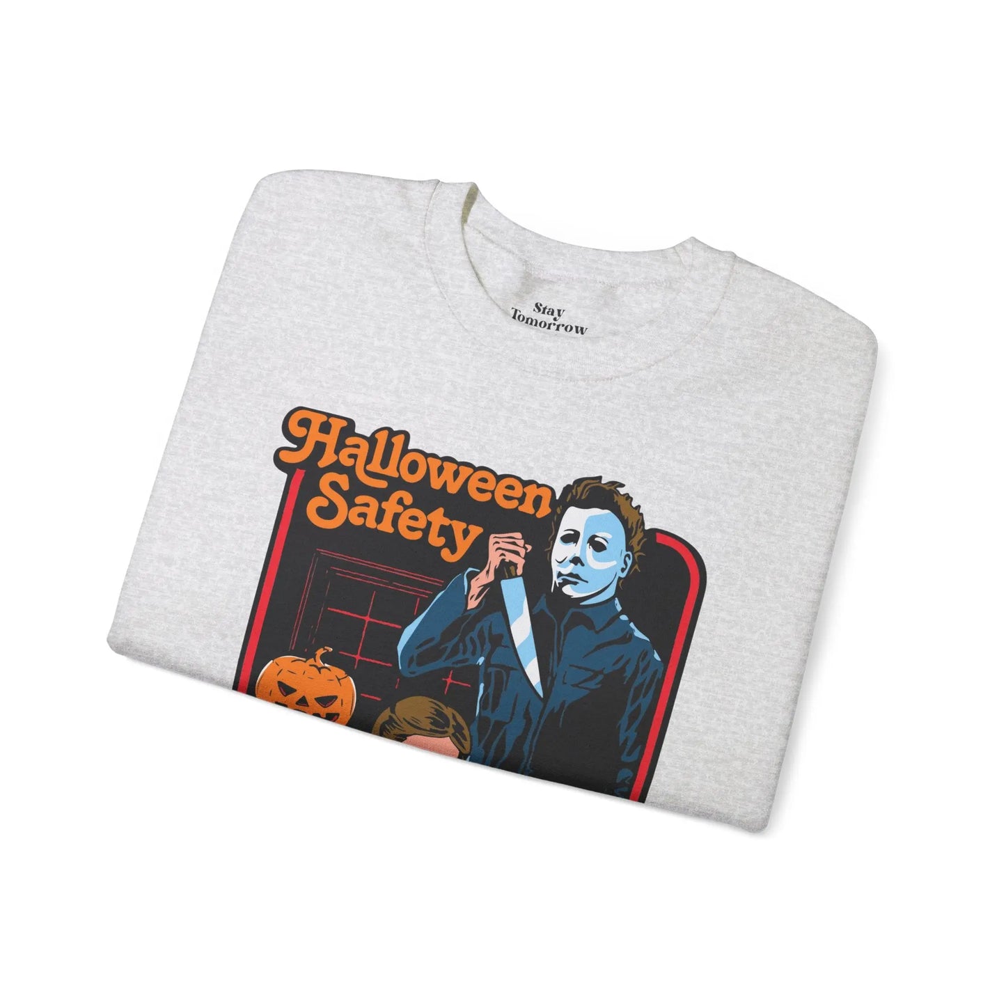 Michael Myers 'Halloween Safety Sitters Guide' Retro Sweatshirt Halloween 2024 Vintage