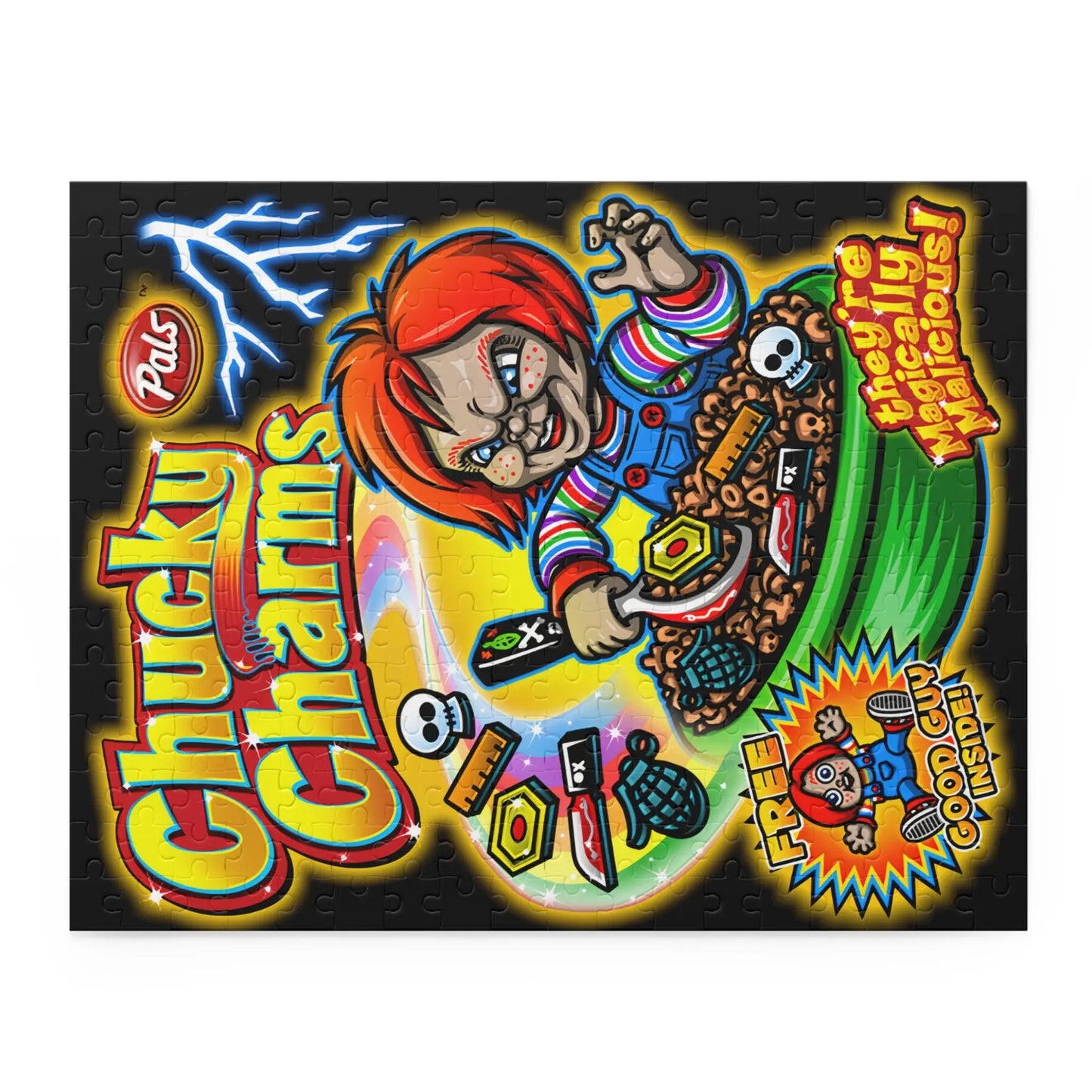 Child’s Play Chucky Puzzle Chucky Charms horror movie gifts jigsaw puzzle - papercraneco