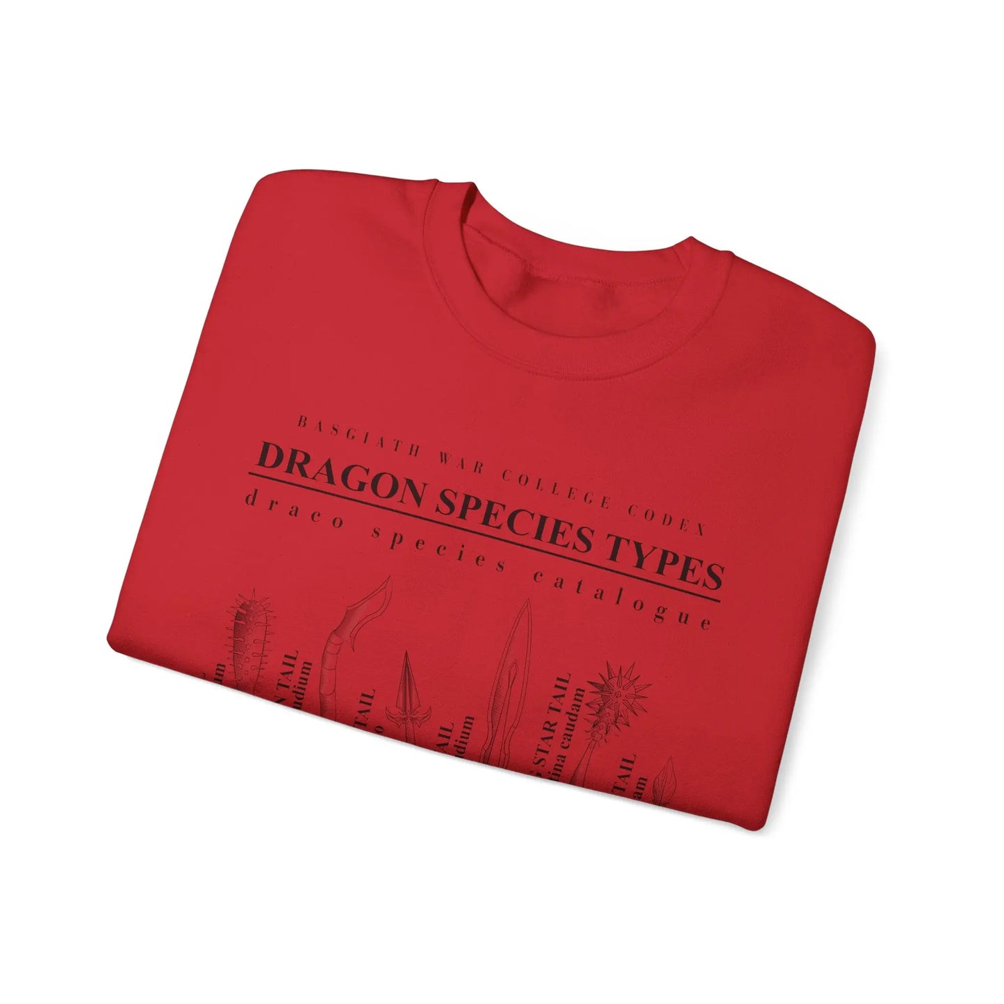 Fourth Wing Iron Flame Basgiath War College Codex of Dragon Species Sweatshirt | Inspired by Rebecca Yarros Printify