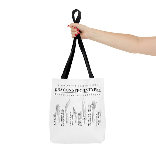 Fourth Wing Iron Flame Basgiath War College Codex of Dragon Species Tote | Inspired by Rebecca Yarros - Stay Tomorrow Needs You