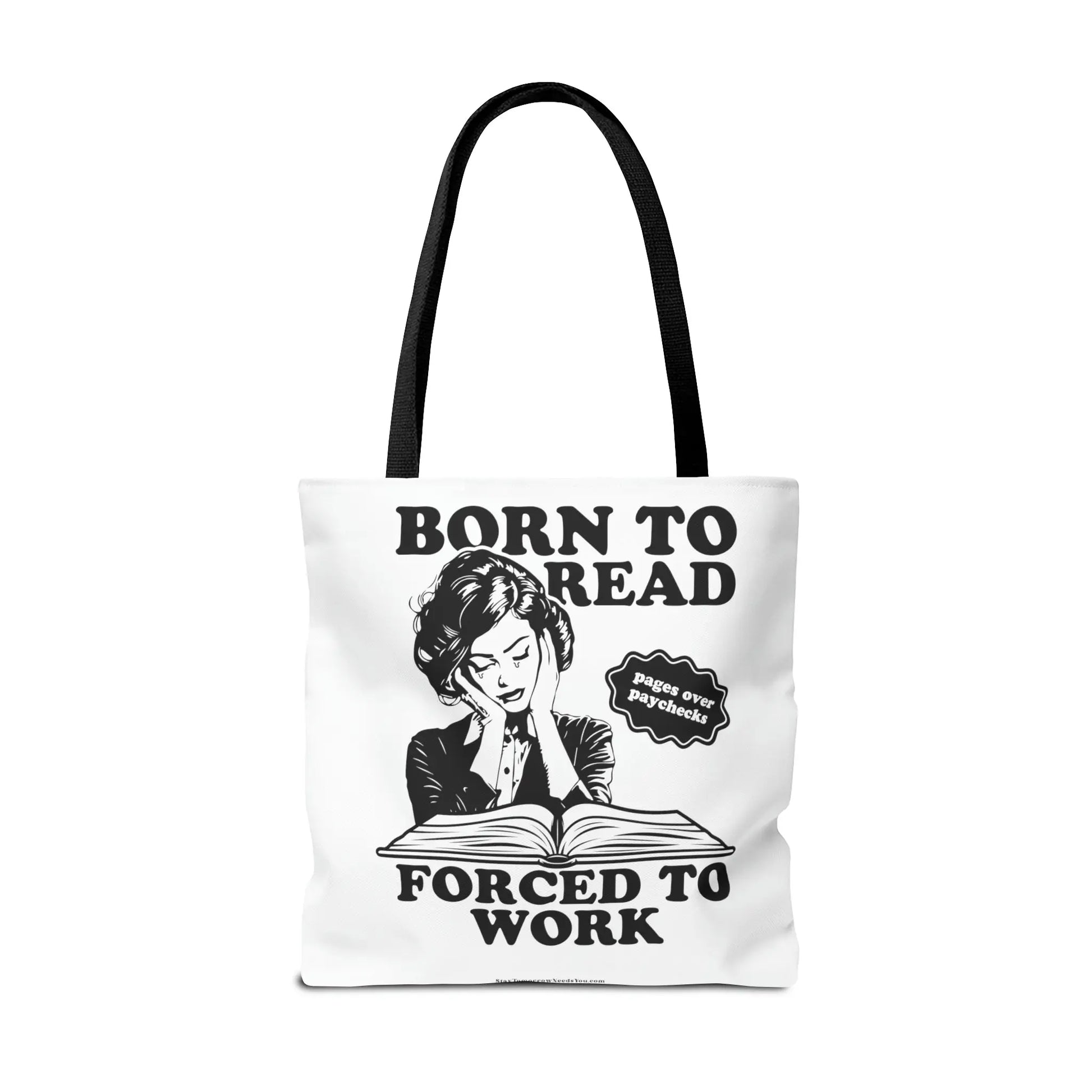 Born To Read Forced to Work Retro Tote Spicy Smut Tote Bookish Gift Dark Romantasy Reader Morally Grey Club Fiction Character Book Lover Mothers Day Gift Book Club Book Worm