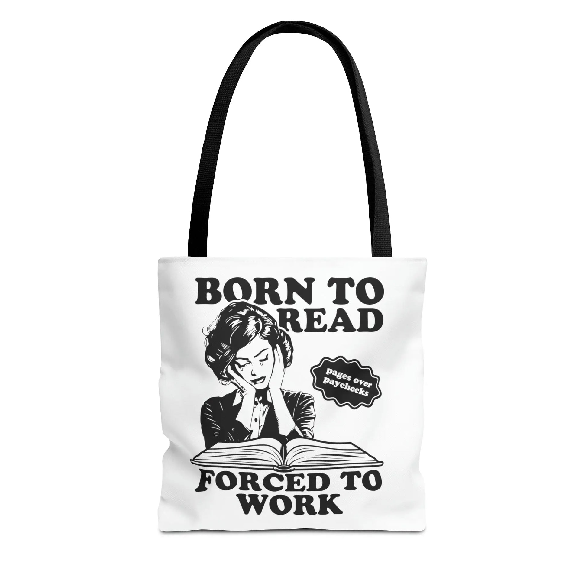 Born To Read Forced to Work Retro Tote Spicy Smut Tote Bookish Gift Dark Romantasy Reader Morally Grey Club Fiction Character Book Lover Mothers Day Gift Book Club Book Worm