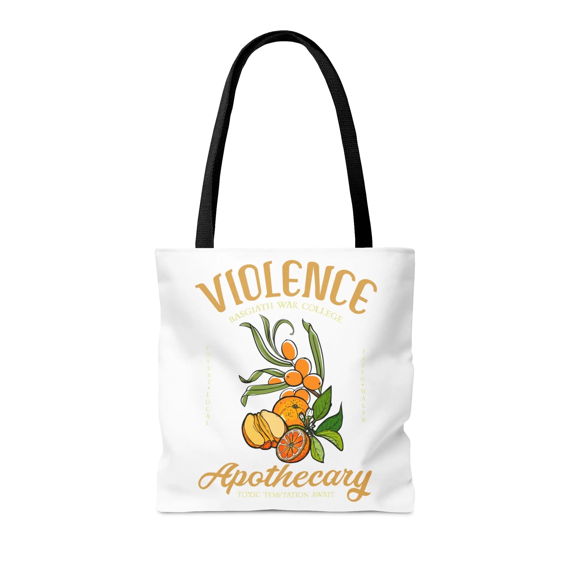 Fourth Wing Iron Flame Vintage-Style Violence Basgiath War College Apothecary Tote Bag | Inspired by Rebecca Yarros - Stay Tomorrow Needs You