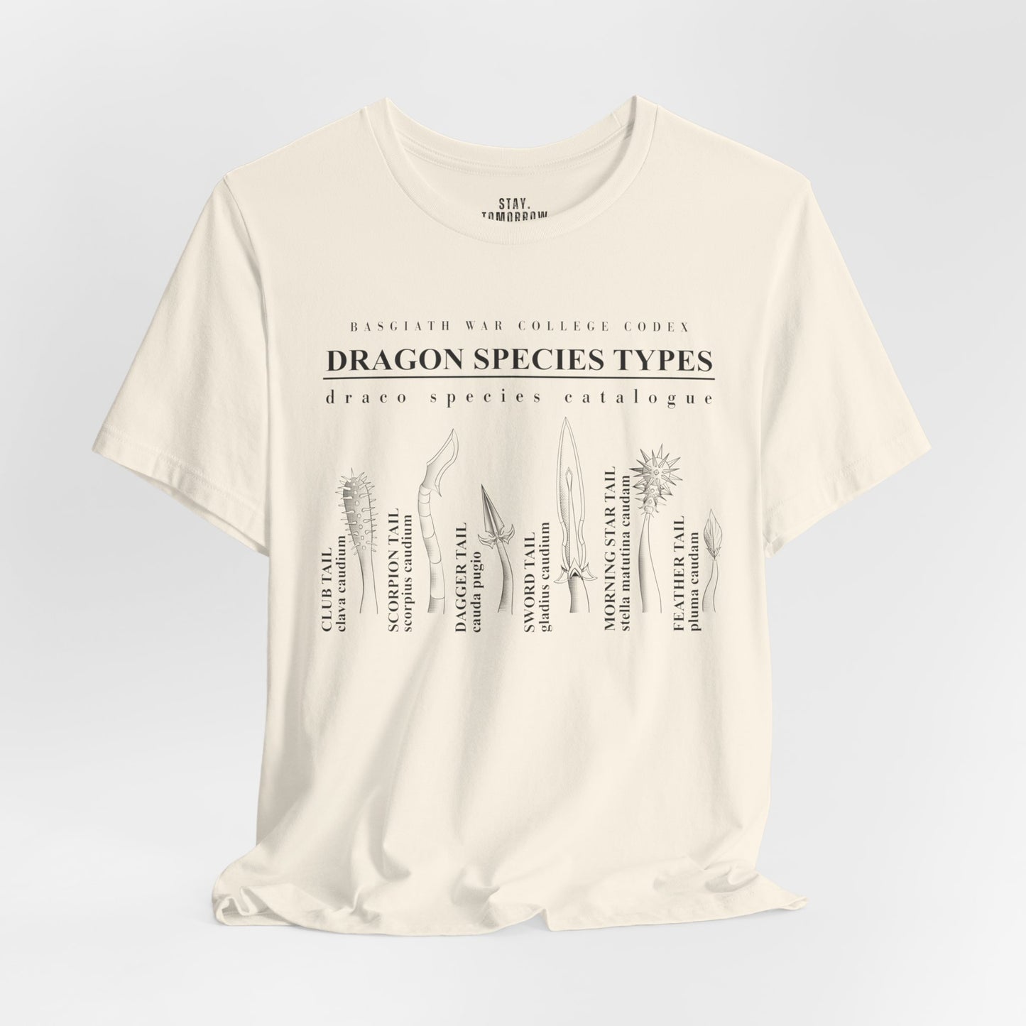 Onyx Storm Fourth Wing Iron Flame Basgiath War College Codex of Dragon Species T-Shirt Book Lovers | Inspired by Rebecca Yarros Bookish Gifts BookTok Bibliophile