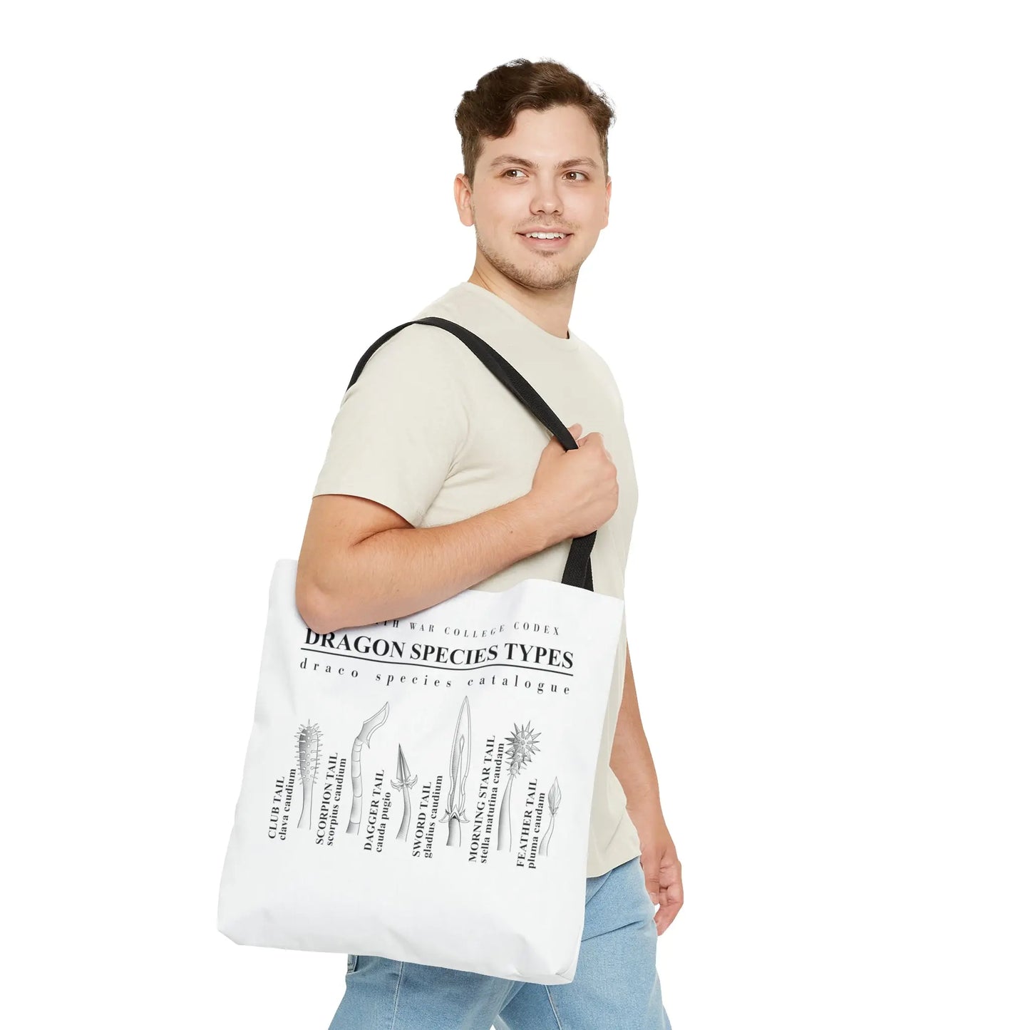 Fourth Wing Iron Flame Basgiath War College Codex of Dragon Species Tote | Inspired by Rebecca Yarros - Stay Tomorrow Needs You