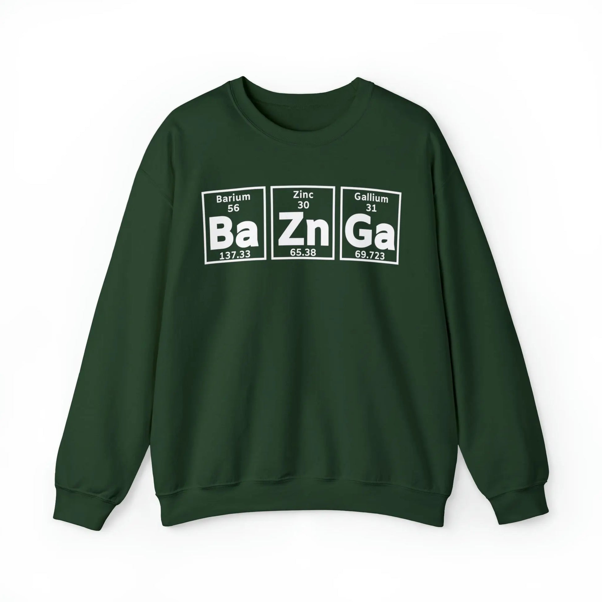 Geek Chic Big Bang Theory Sweatshirt - 'Ba Zn Ga' Periodic Table Printify