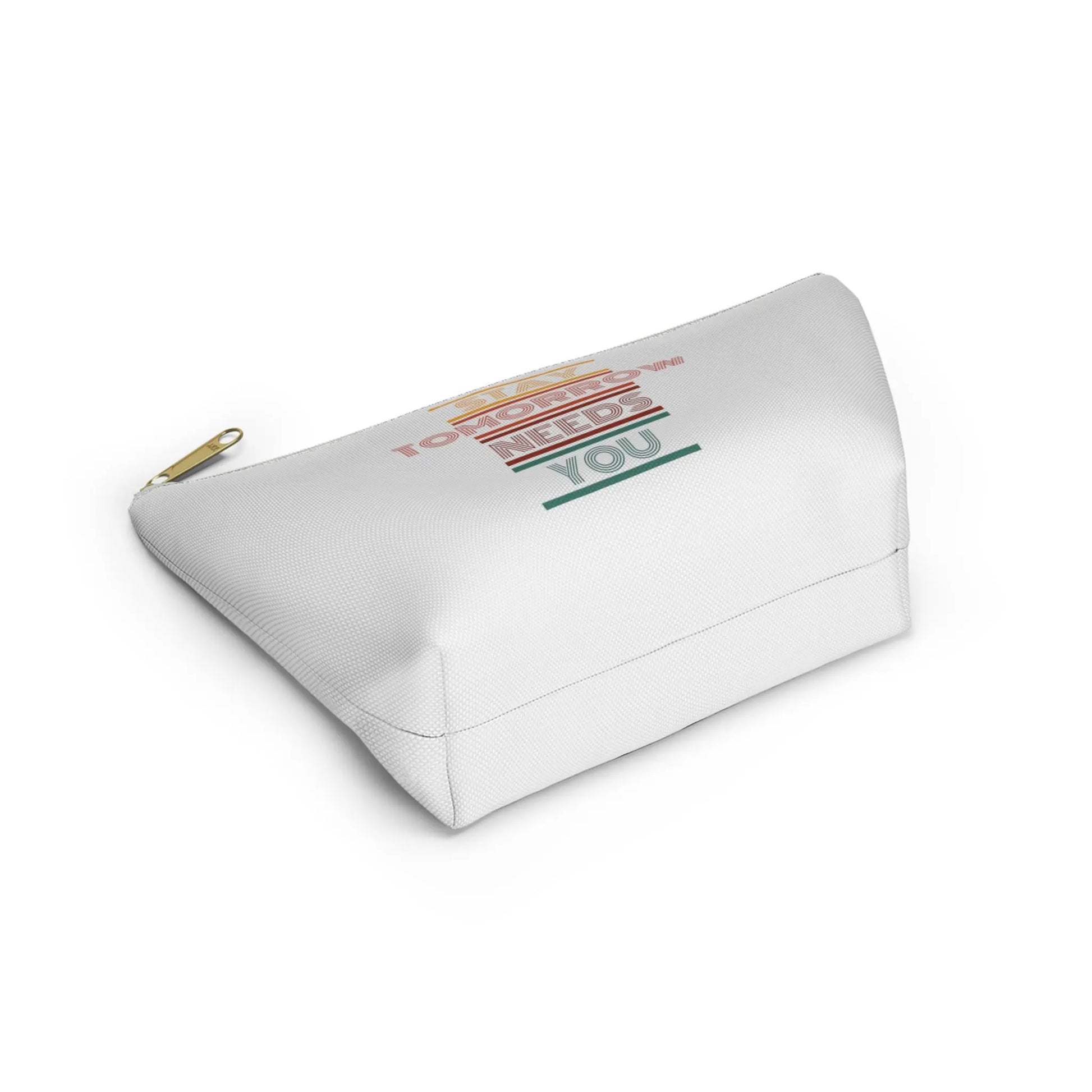 Stay, tomorrow needs you retro makeup Bag accessory Pouch w T-bottom - papercraneco
