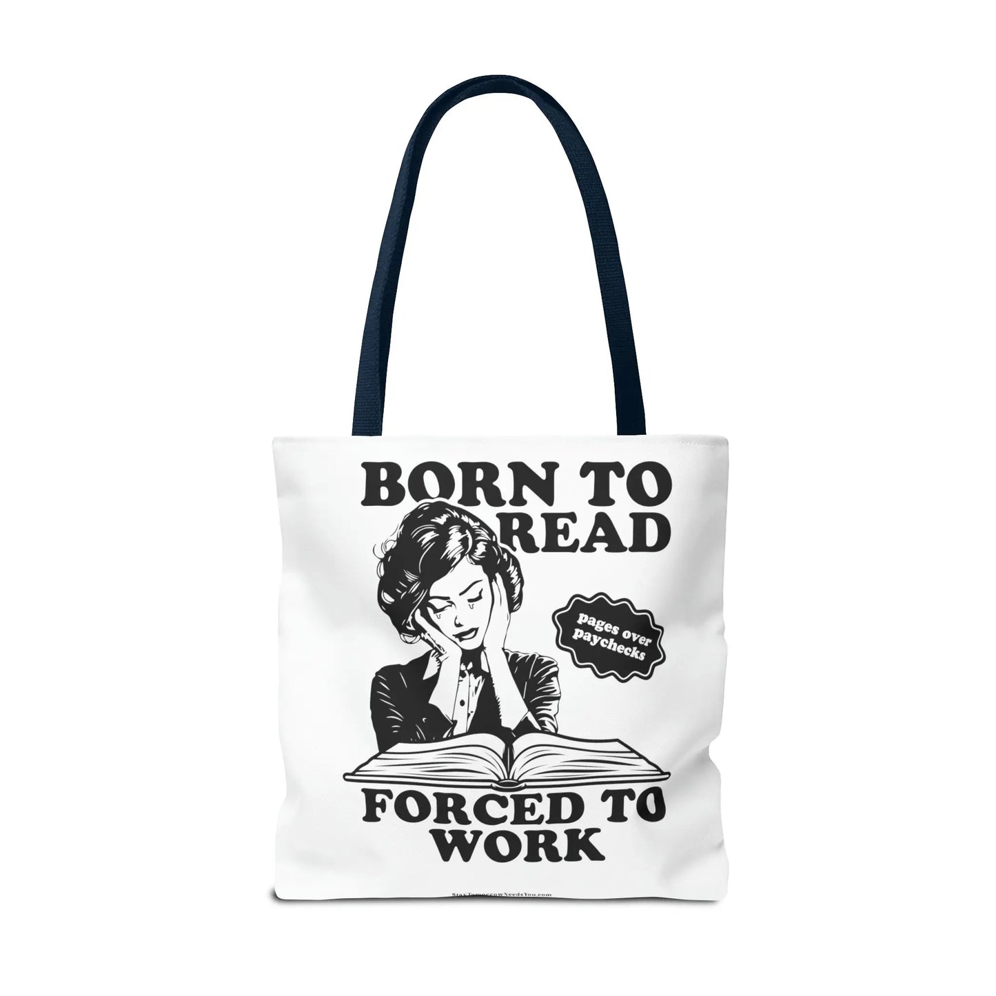 Born To Read Forced to Work Retro Tote Spicy Smut Tote Bookish Gift Dark Romantasy Reader Morally Grey Club Fiction Character Book Lover Mothers Day Gift Book Club Book Worm