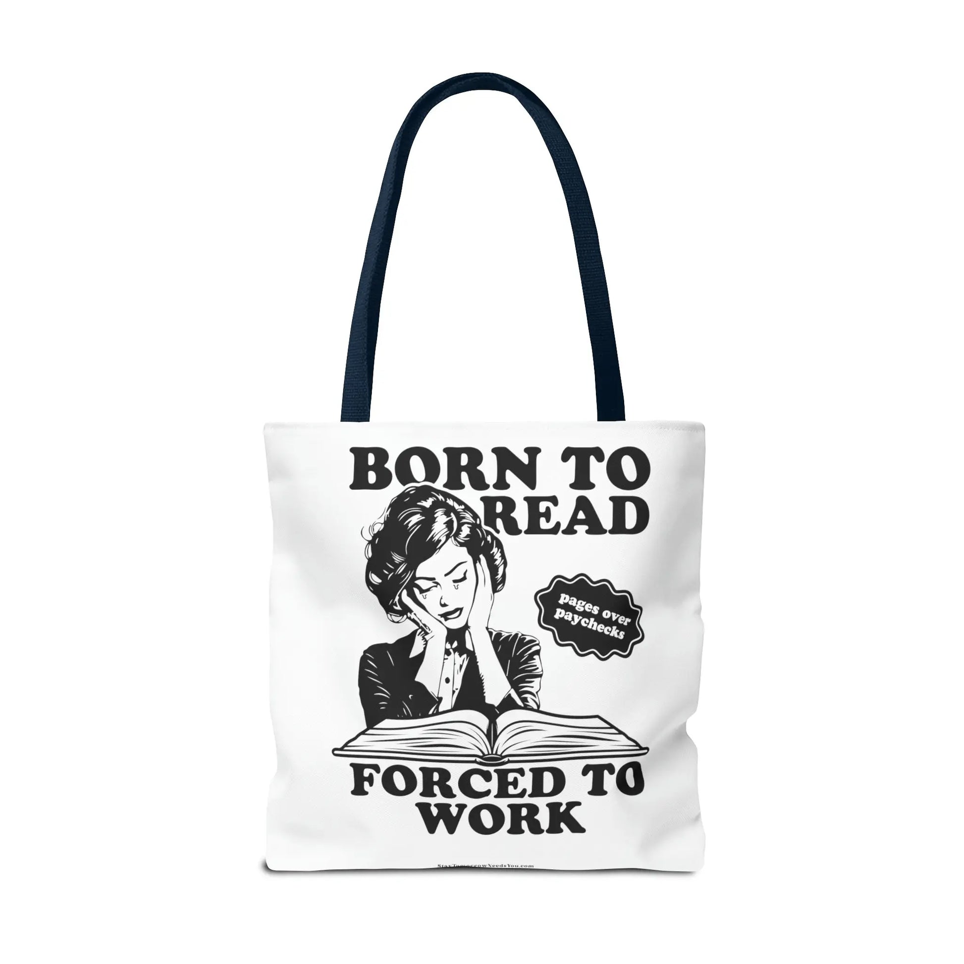 Born To Read Forced to Work Retro Tote Spicy Smut Tote Bookish Gift Dark Romantasy Reader Morally Grey Club Fiction Character Book Lover Mothers Day Gift Book Club Book Worm