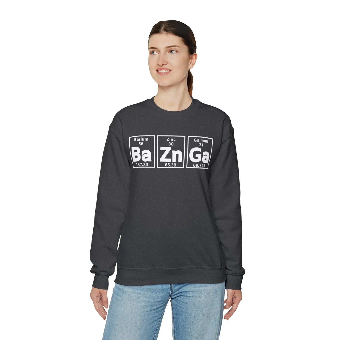 Geek Chic Big Bang Theory Sweatshirt - 'Ba Zn Ga' Periodic Table Printify